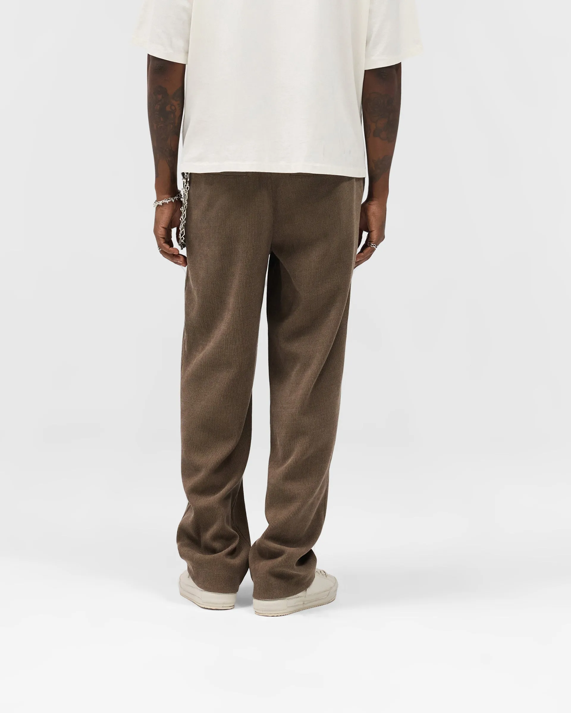 Comfort Base Erasable Logo Patch Ribbed Hybrid Pant - Clove