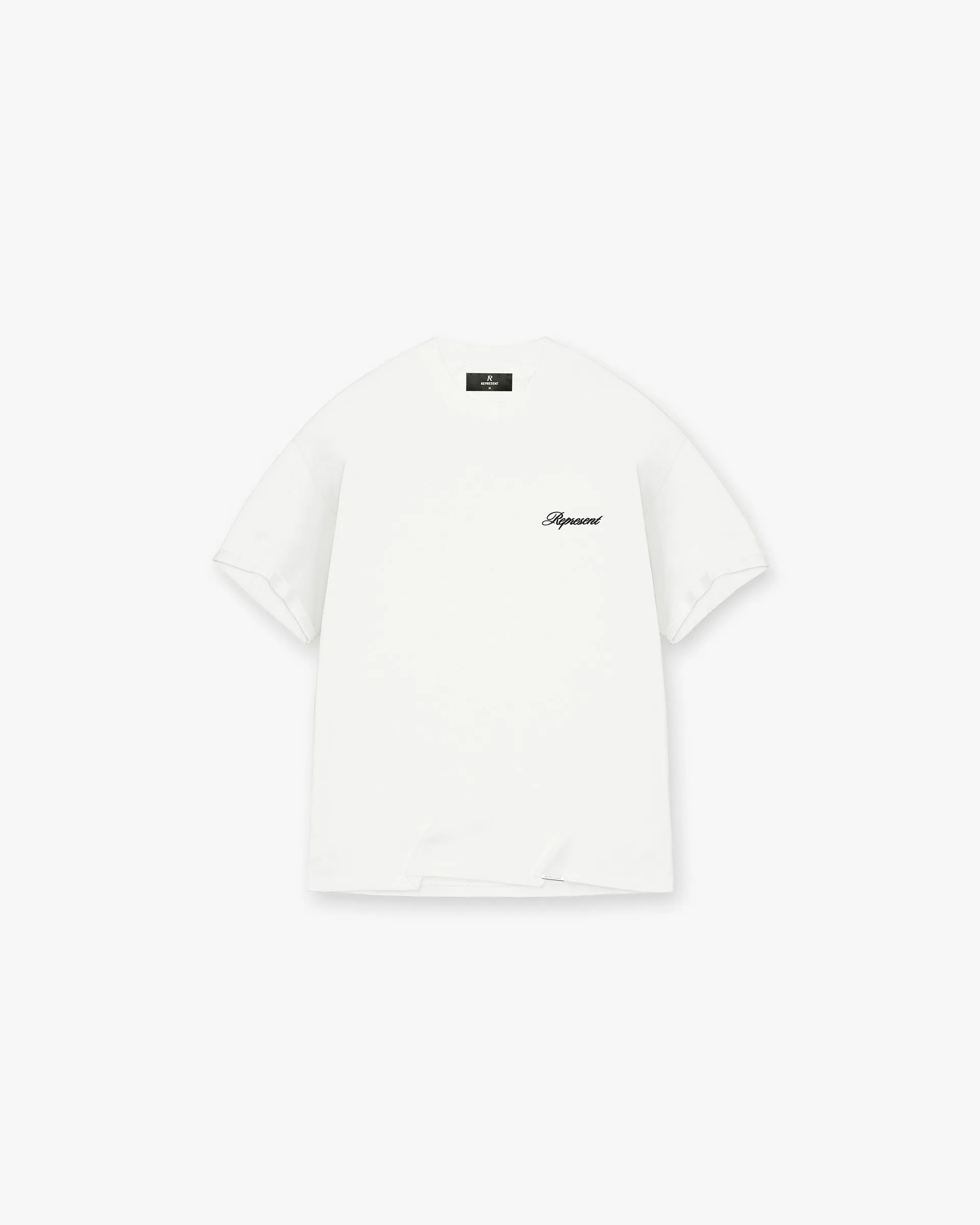 Script Logo T-Shirt - Flat White Comfy Wardrobe