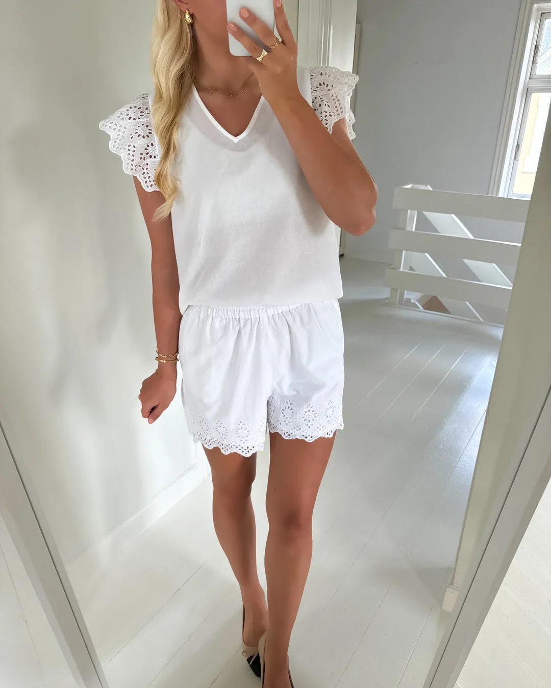 ONLY Lou Life Frill Top White Summer Dress HiddenStoragePocket