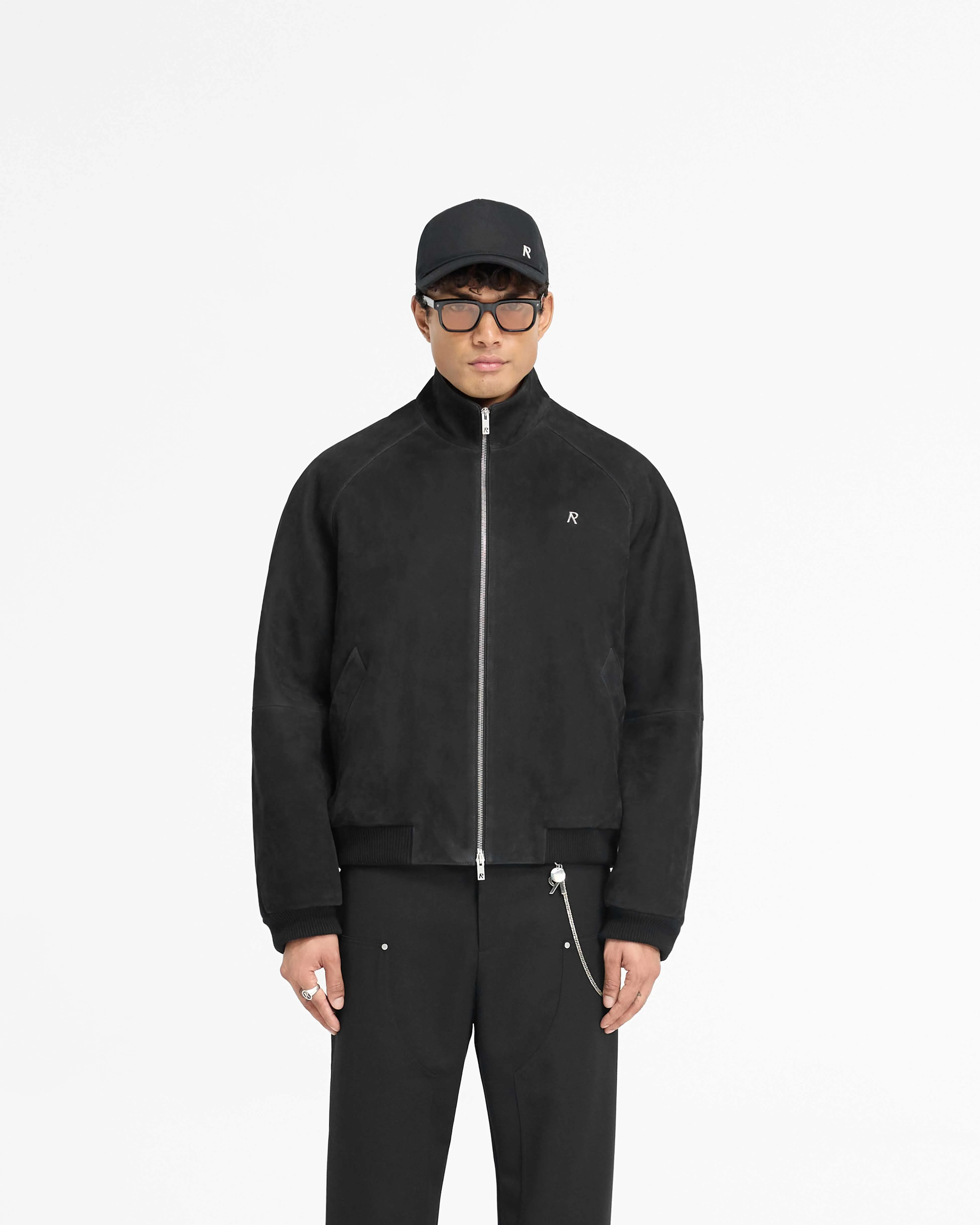 YKK Fasteners Suede Bomber - Black