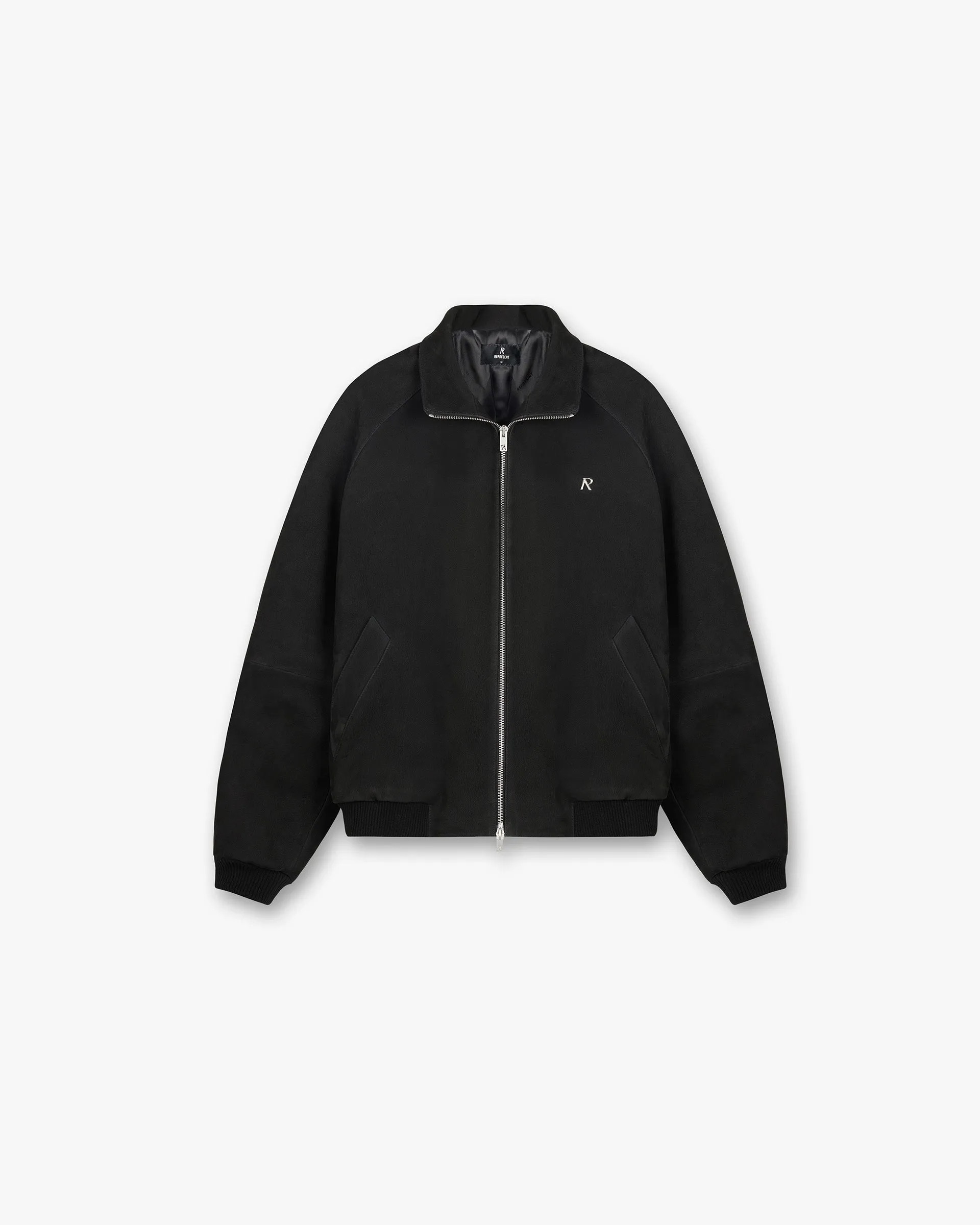 Outdoor Style Staple Suede Bomber - Black