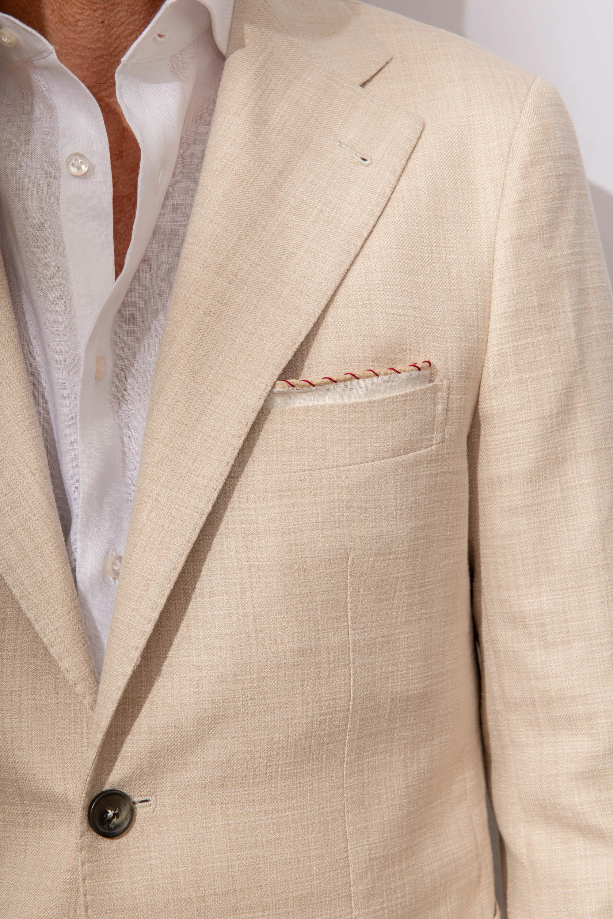 Simple Fashion Beige jacket in cotton and silk - Made in Italy