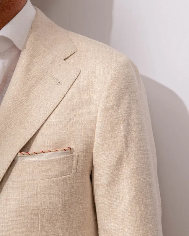 BalancedDrape Beige jacket in cotton and silk - Made in Italy