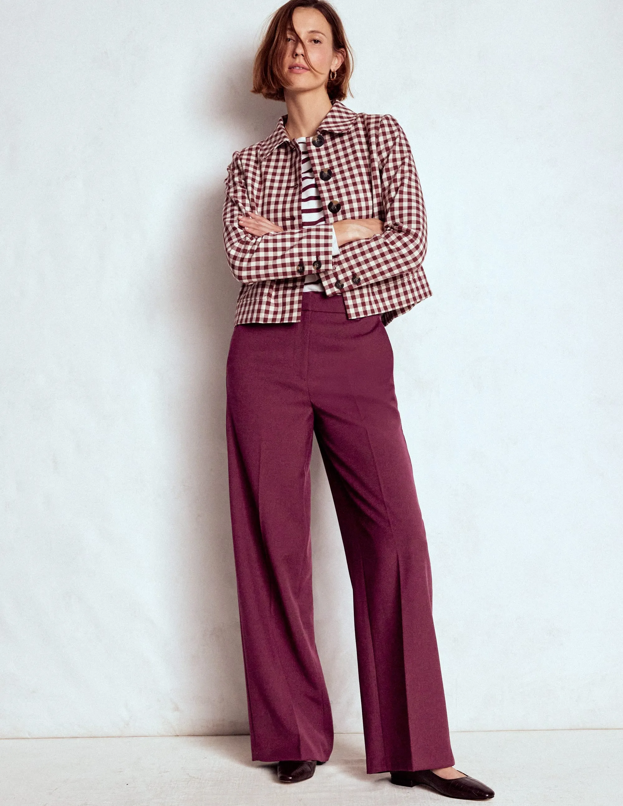 Belgravia Tailored Trousers-Deep Wisteria Barrel Waist Quick Release Buckle