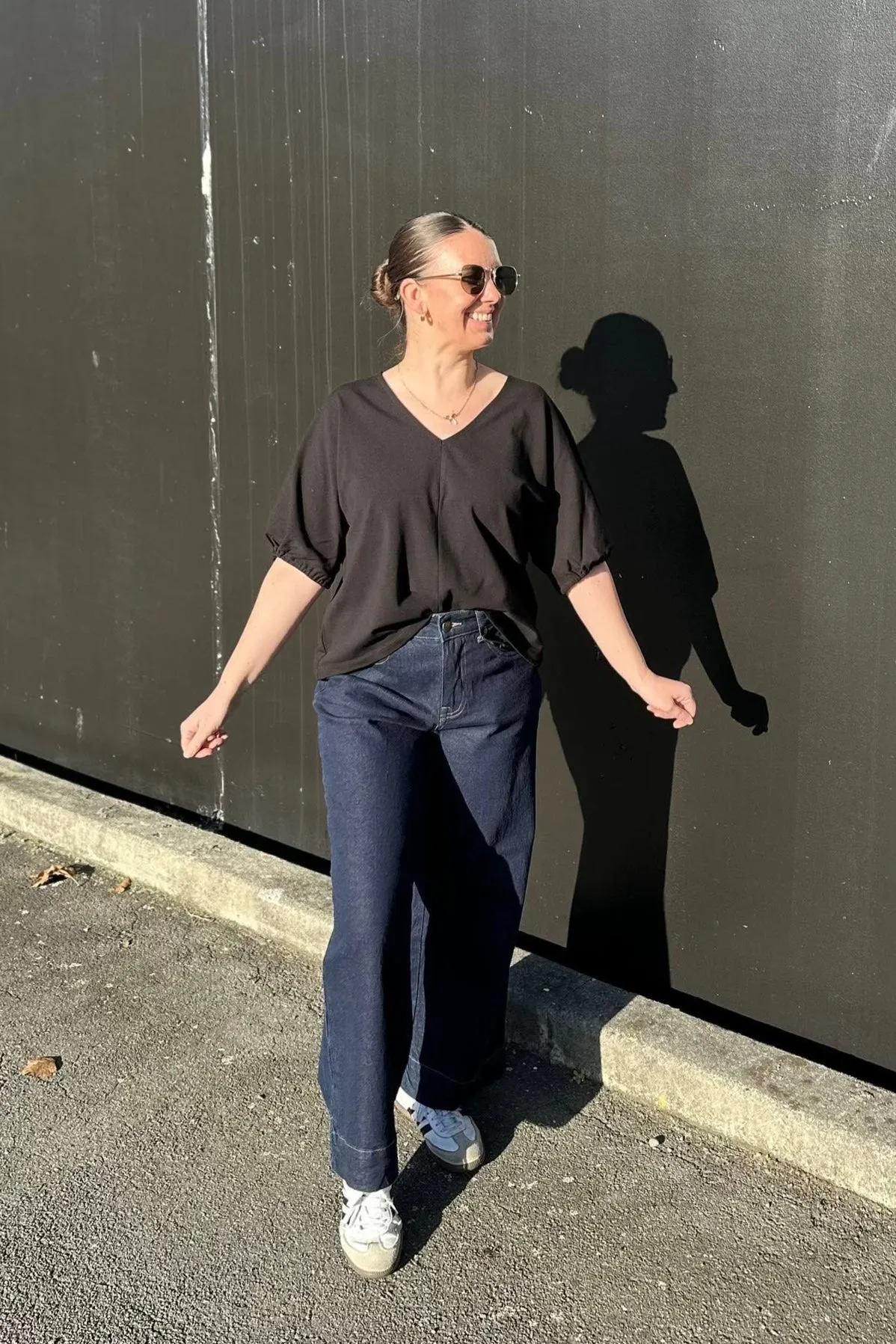 Sporty Cardigan Shine On Essentials Cap Sleeve Top Black