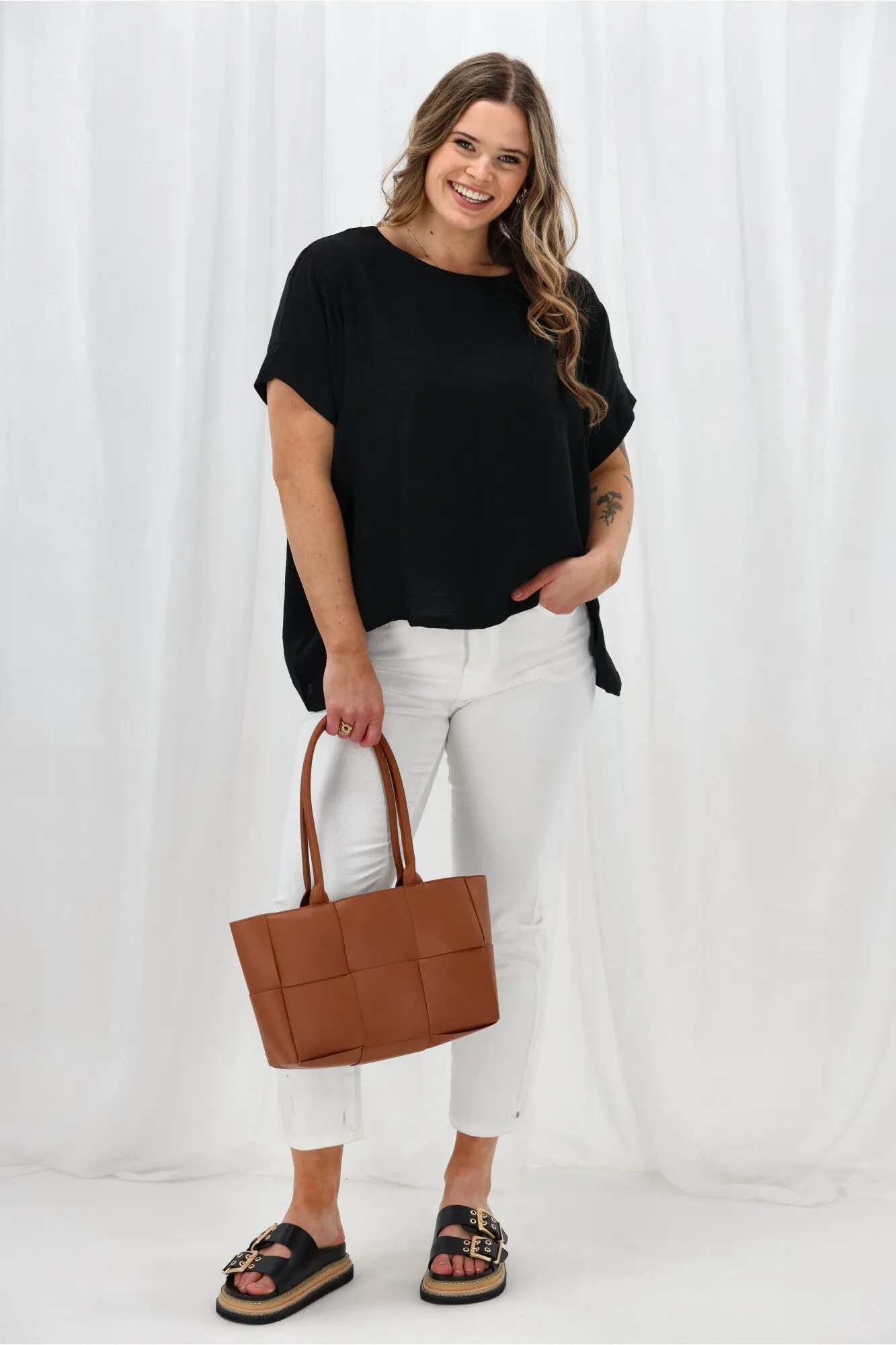 Shine On Label Kensington Top Black MoistureControl