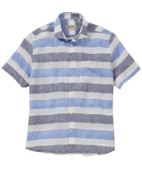 Short Sleeve Horizontal Stripe Shirt High-End Fashion