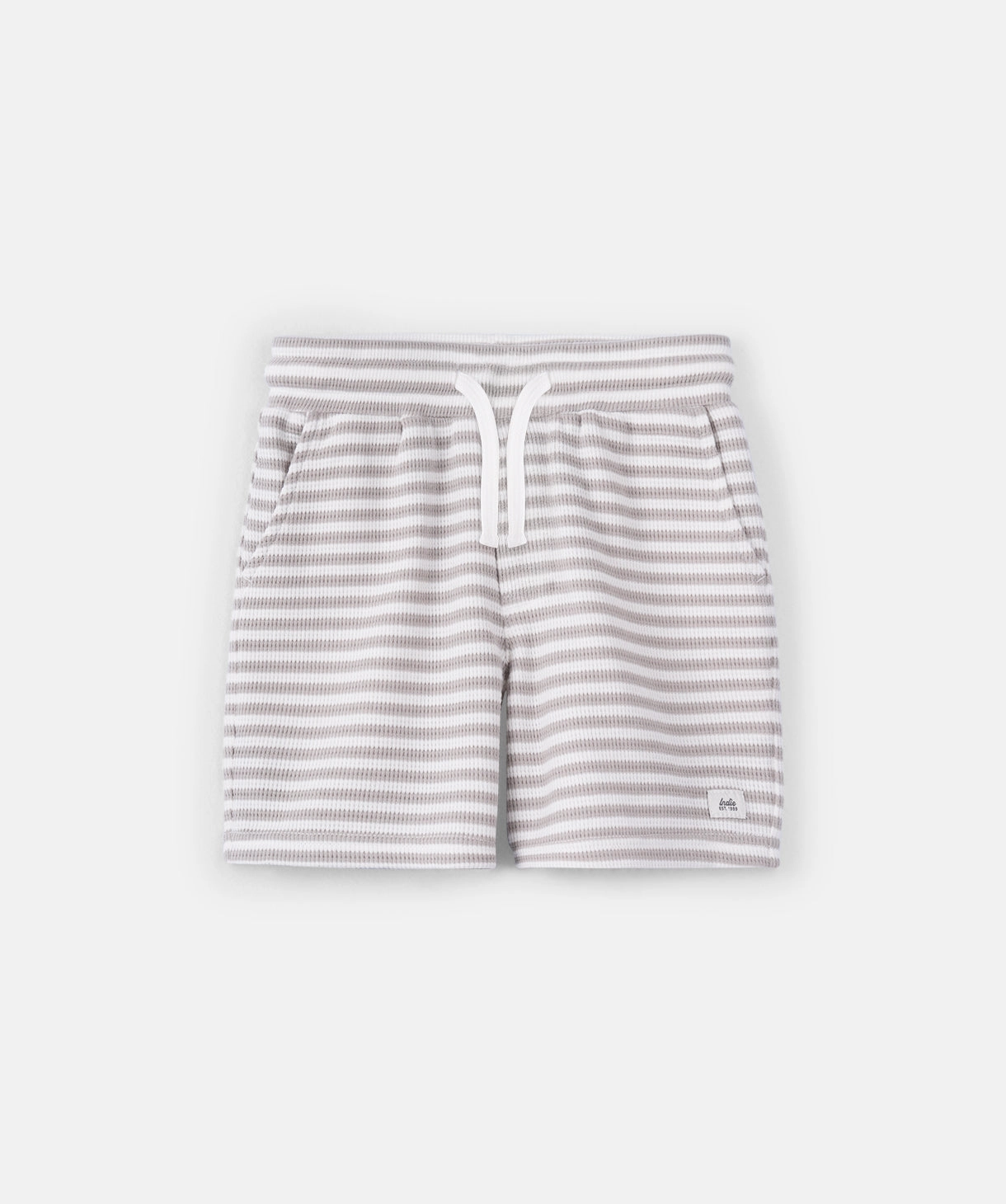 The Bergen Short - White/Mushroom Wrinkle-Resistant Temperature Regulating Blend