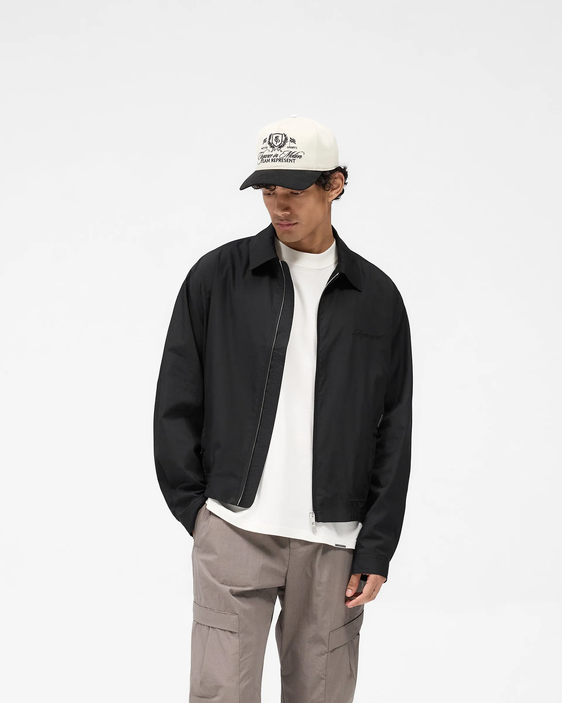 Ergonomic Back Panel Shirt Bomber - Black