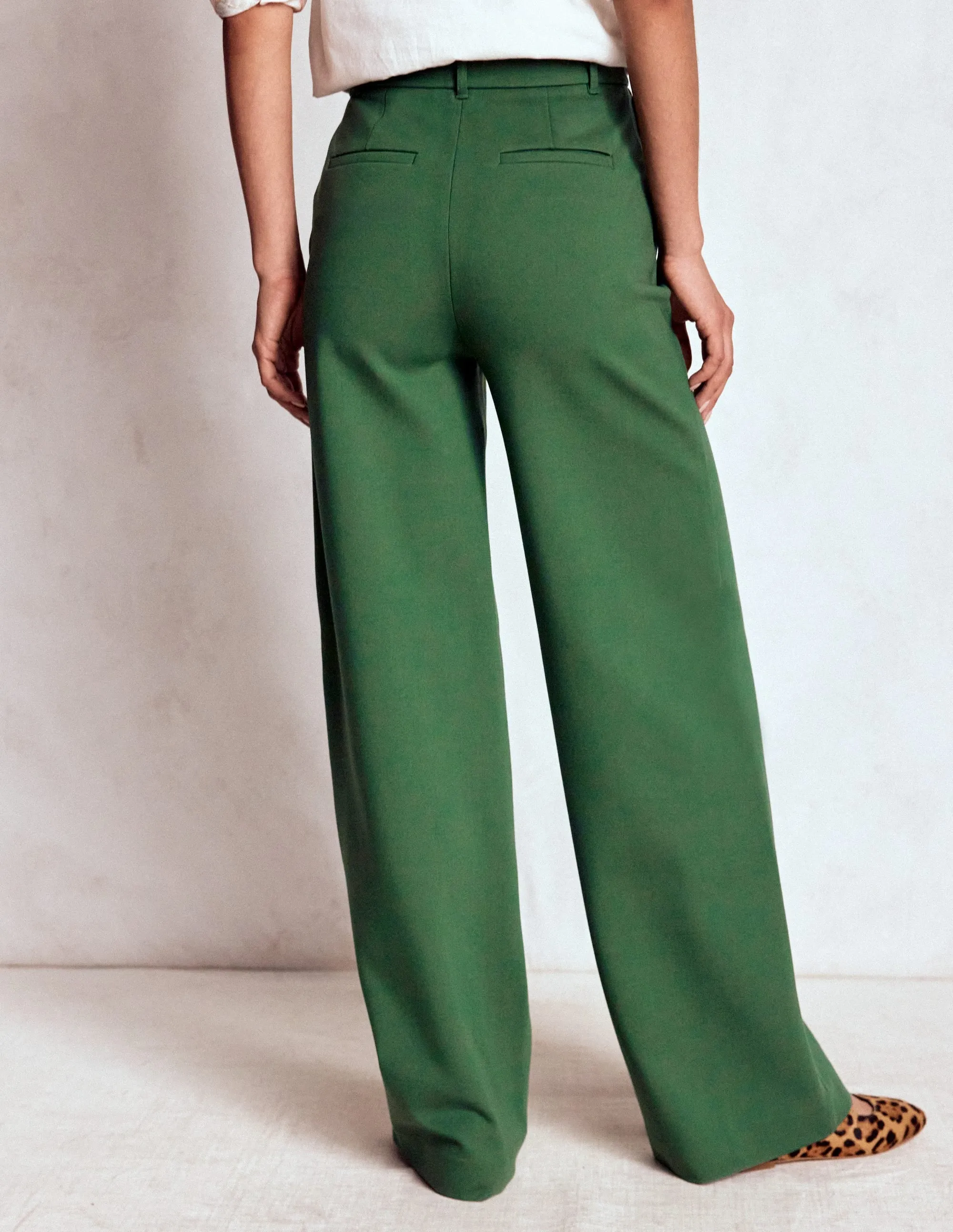 ComfortFit Belgravia Ponte Trousers-Hunter Green