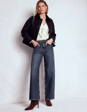 Slouch Leg Jeans-Dark Vintage Work Meeting Trendy Modern Minimalist Rainy Day Chill Outfit Nature Lover