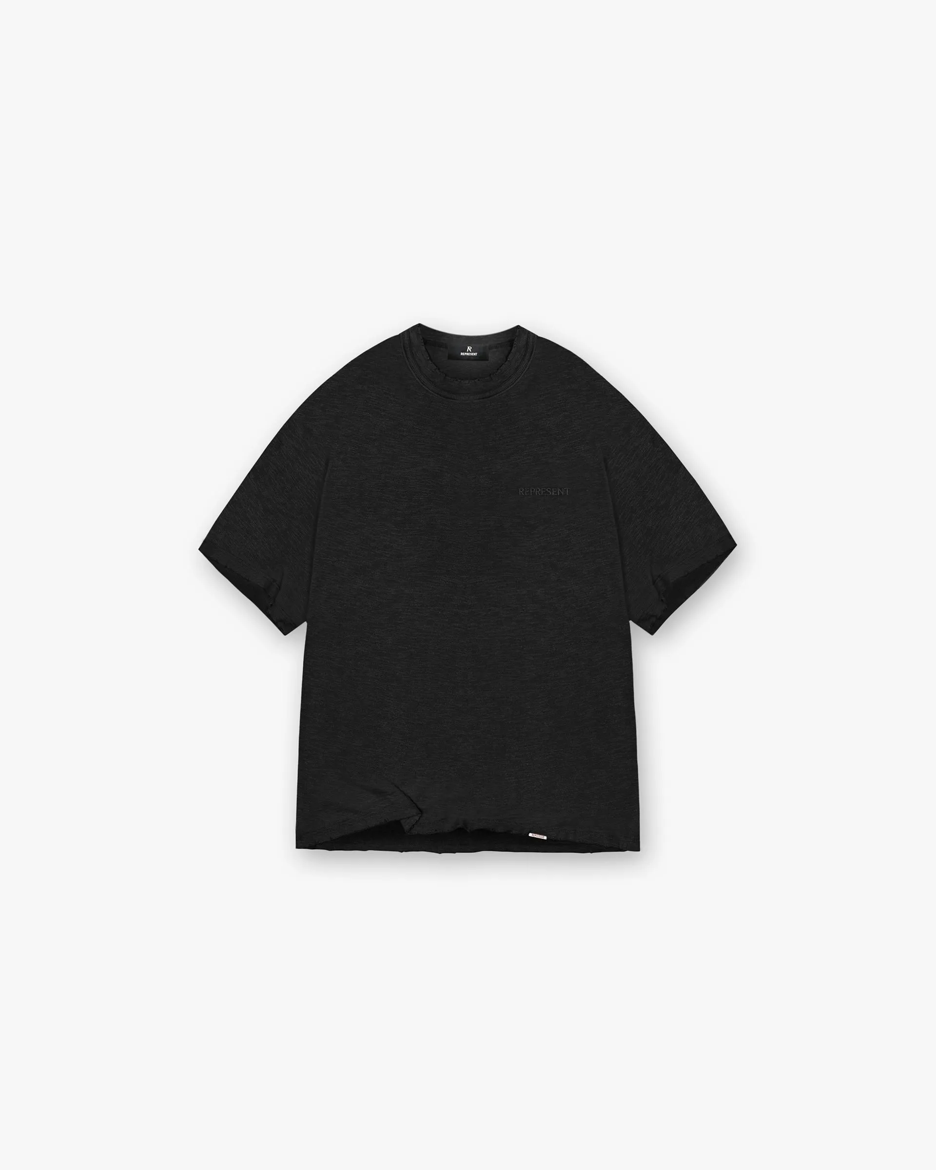 Fuzz Free Surface Comfy Apparel Slub T-Shirt - Jet Black