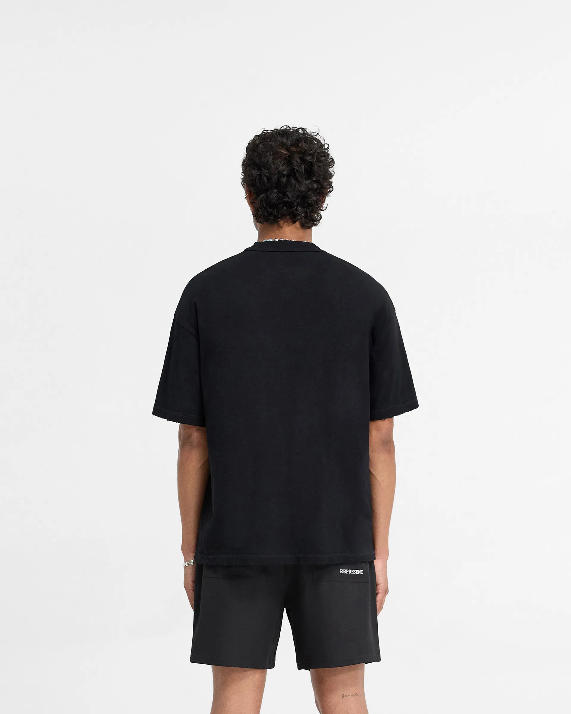 Casual Performance Fit Slub T-Shirt - Jet Black
