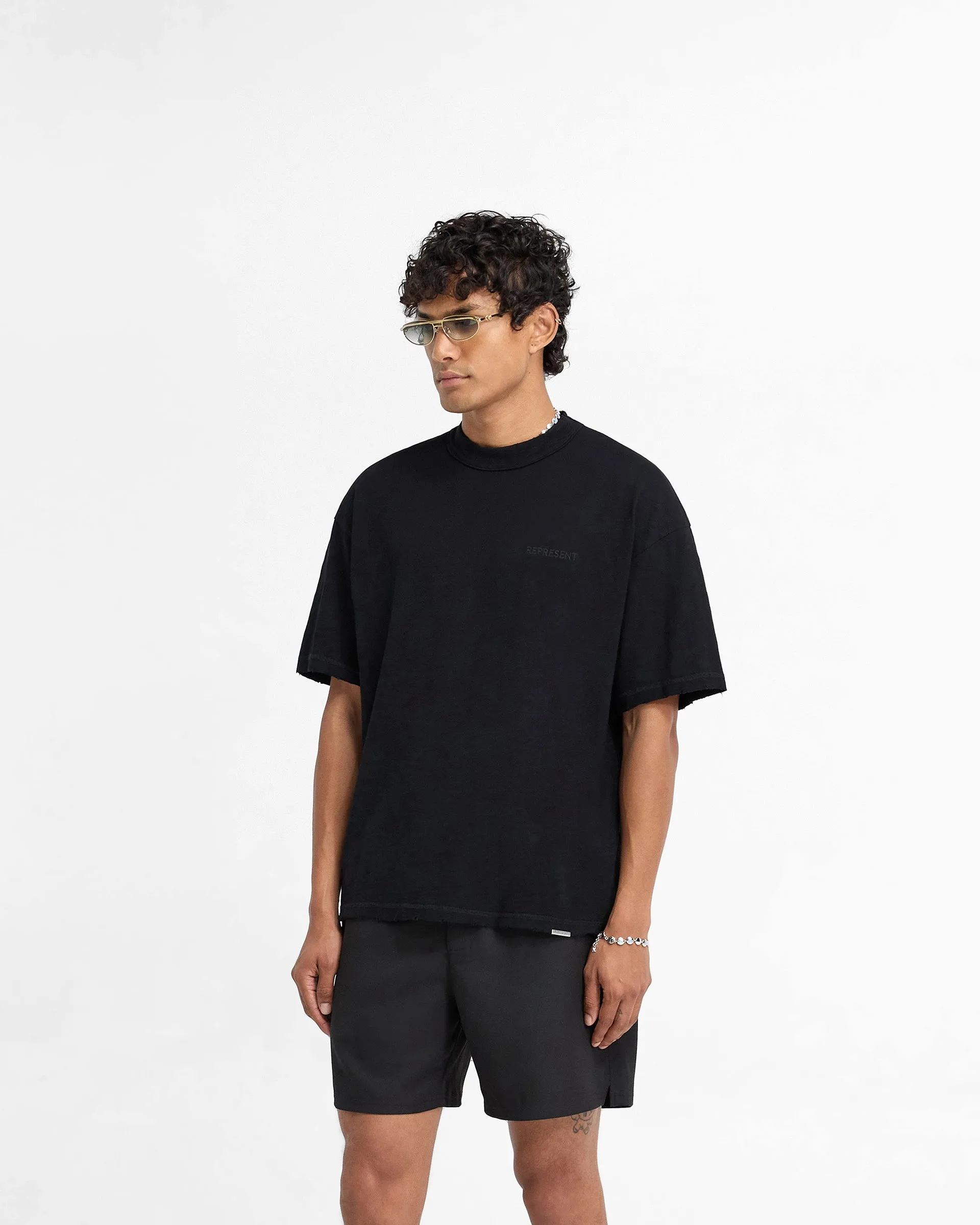 Slub T-Shirt - Jet Black Summer Ready GarmentDyedTexture