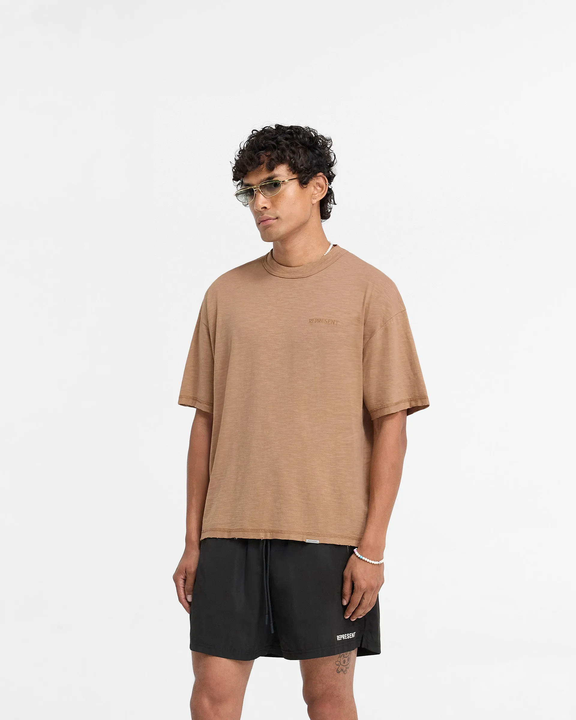 Slub T-Shirt - Walnut Hypoallergenic Textile Chilly Weather Style