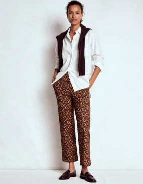 Smart 7/8 Trousers-Multi, Abstract Leopard Stretch Ready Practical Comfort