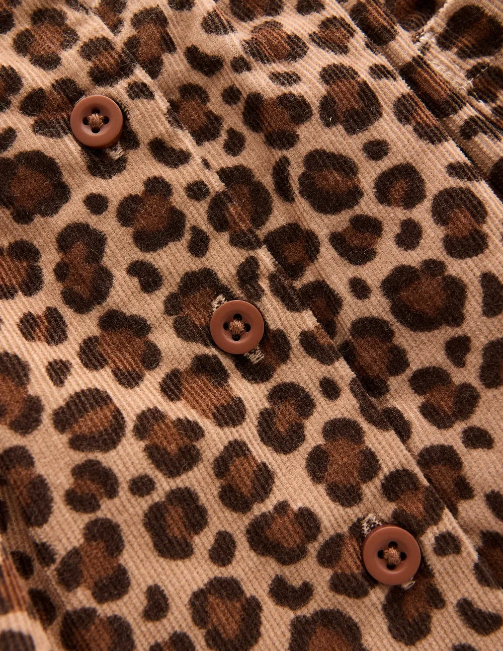 Button-through Mini Skirt-Leopard Print Maternity Friendly
