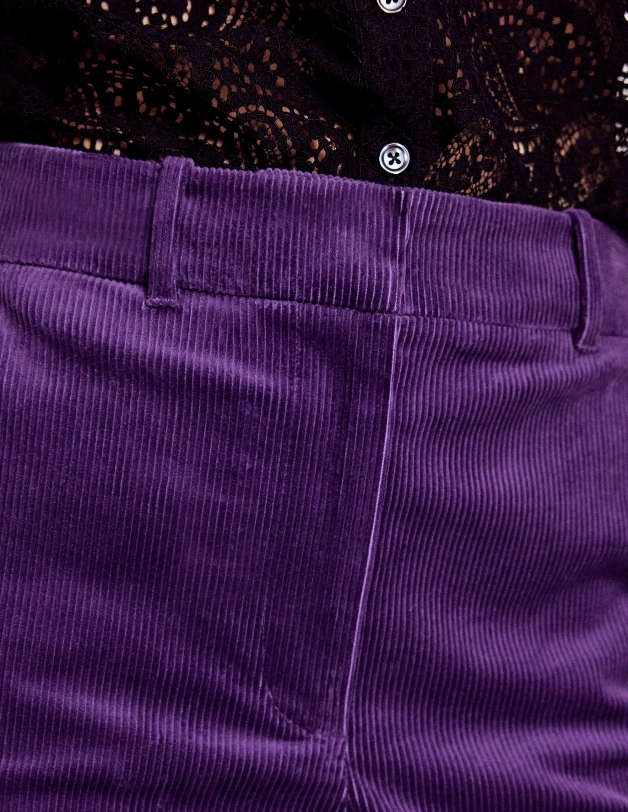 AntiStaticFinish Chill Mode Canonbury Cord Trousers-Mystical Purple