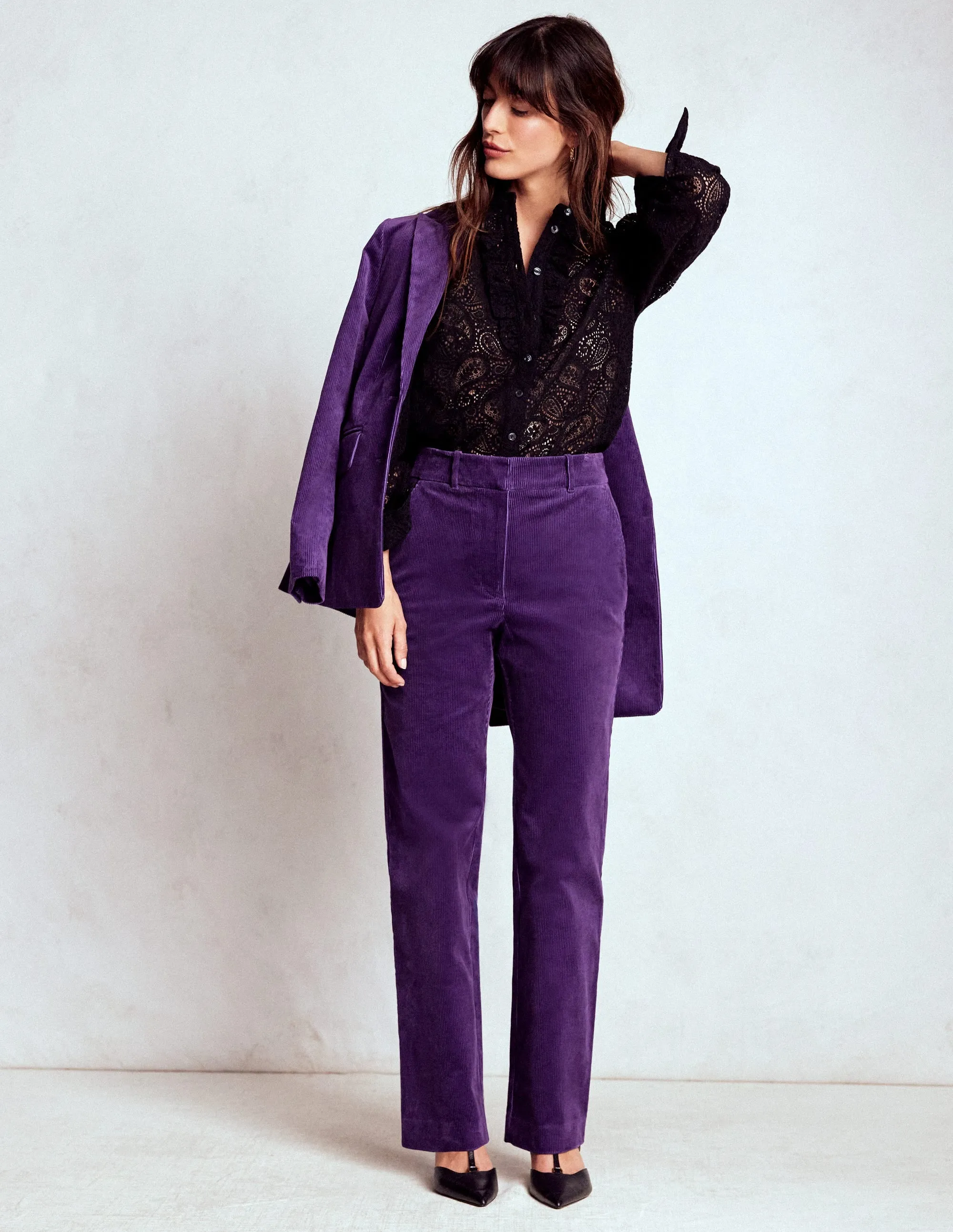 SeamlessPocketDesign Canonbury Cord Trousers-Mystical Purple