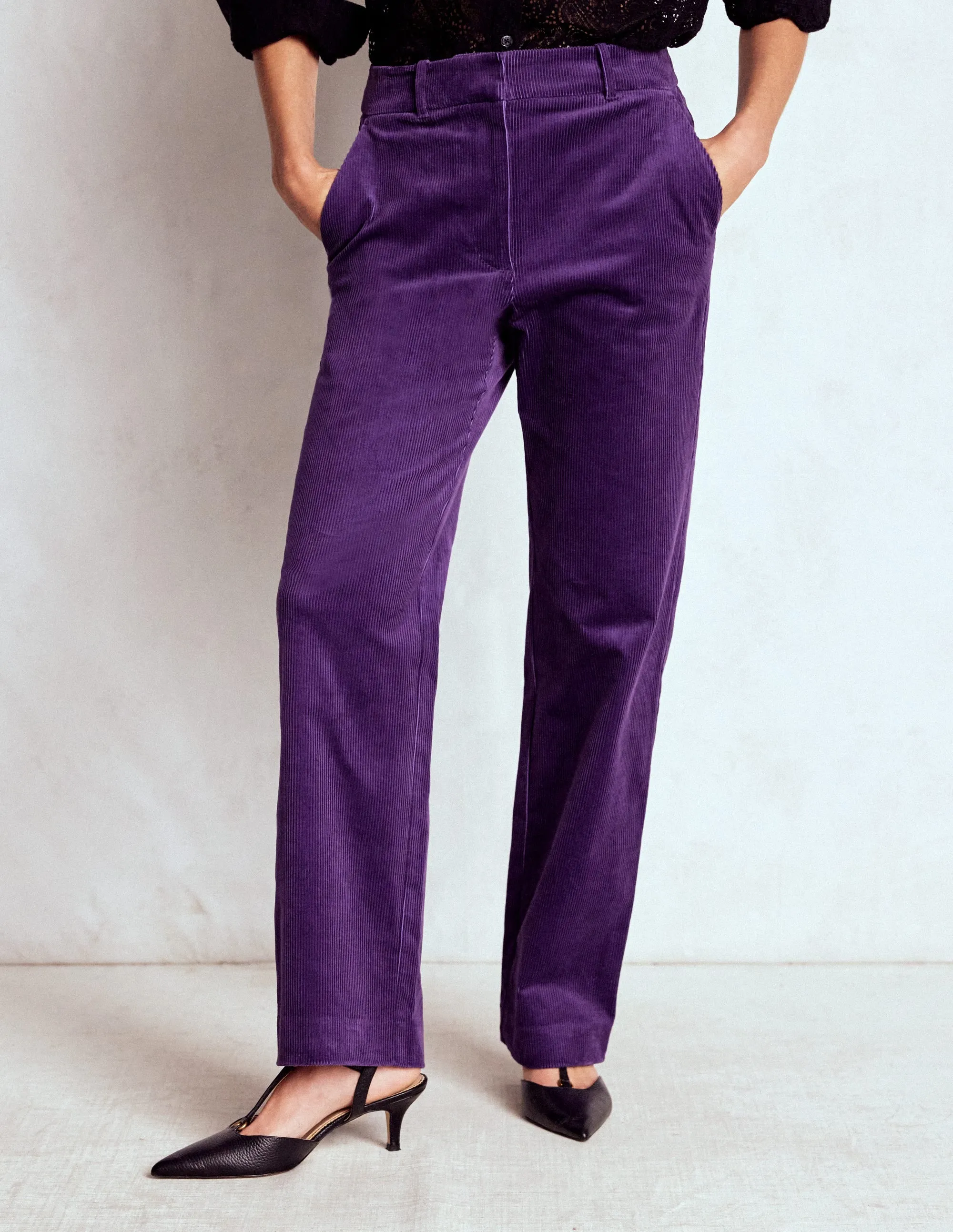 Comfy Material Canonbury Cord Trousers-Mystical Purple