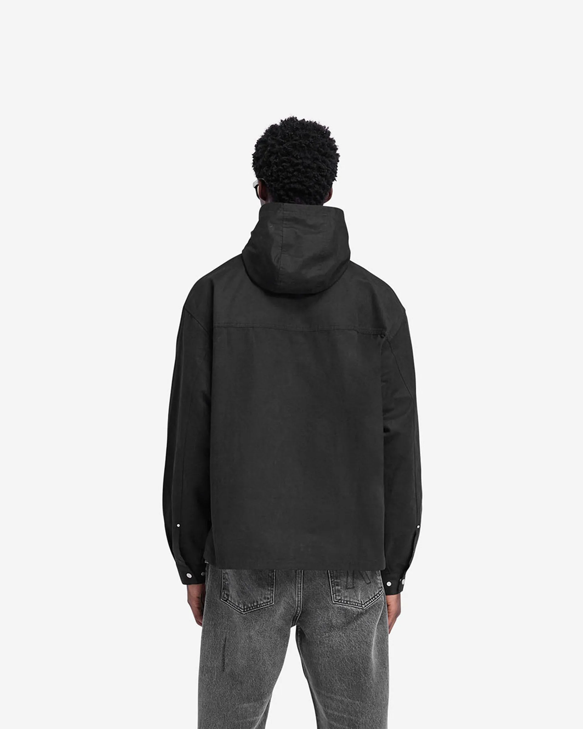 Seasonal Collection Holiday Outfit Utility Hooded Shirt - Jet Black