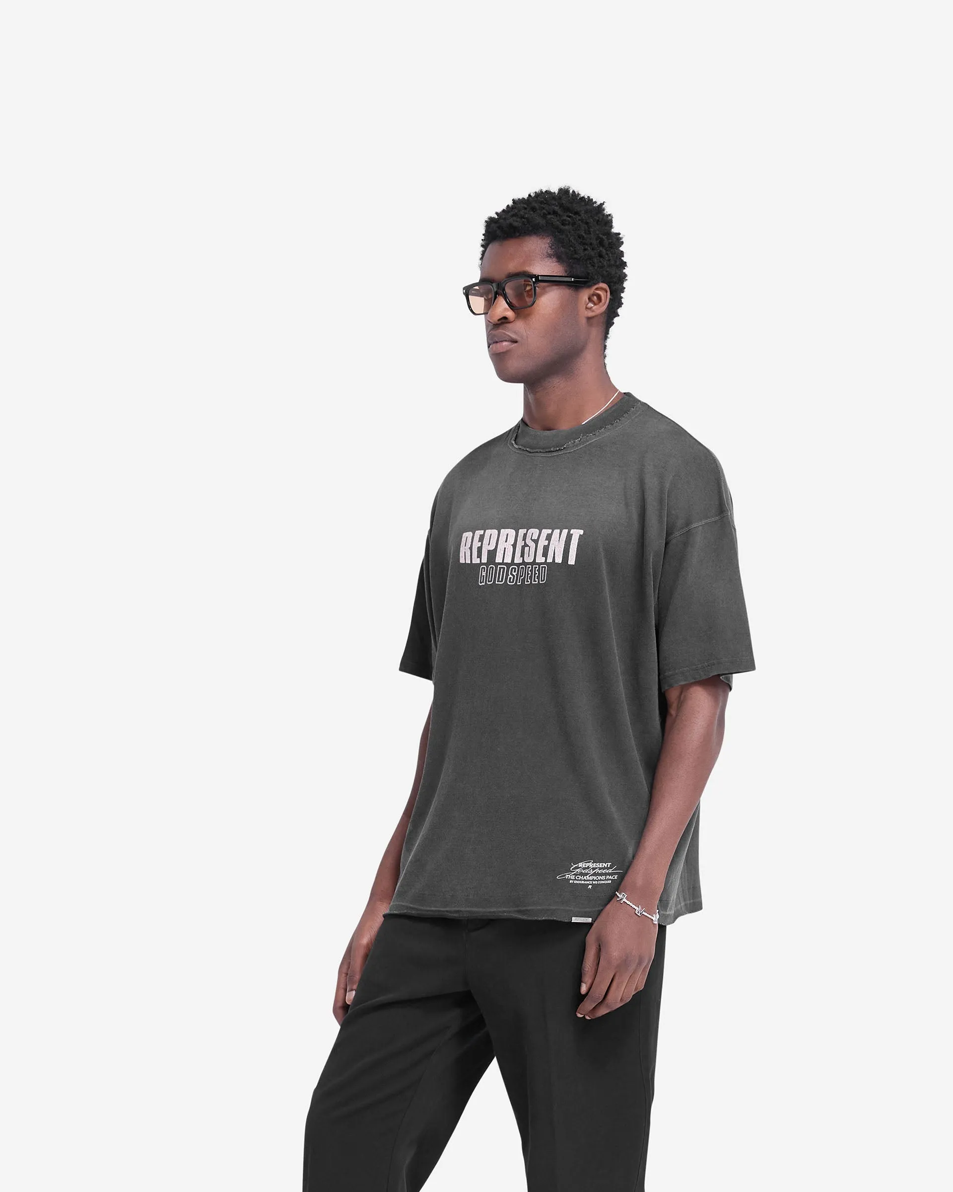Godspeed T-Shirt - Aged Black High-Quality Cotton