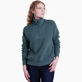 Women's Norda 1/4 Zip Sweater Stylish Everyday Wear Thermal Lock Stitching