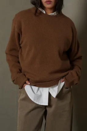 PURE WOOL JUMPER Flexible Collar Opening Winter Knit Layer