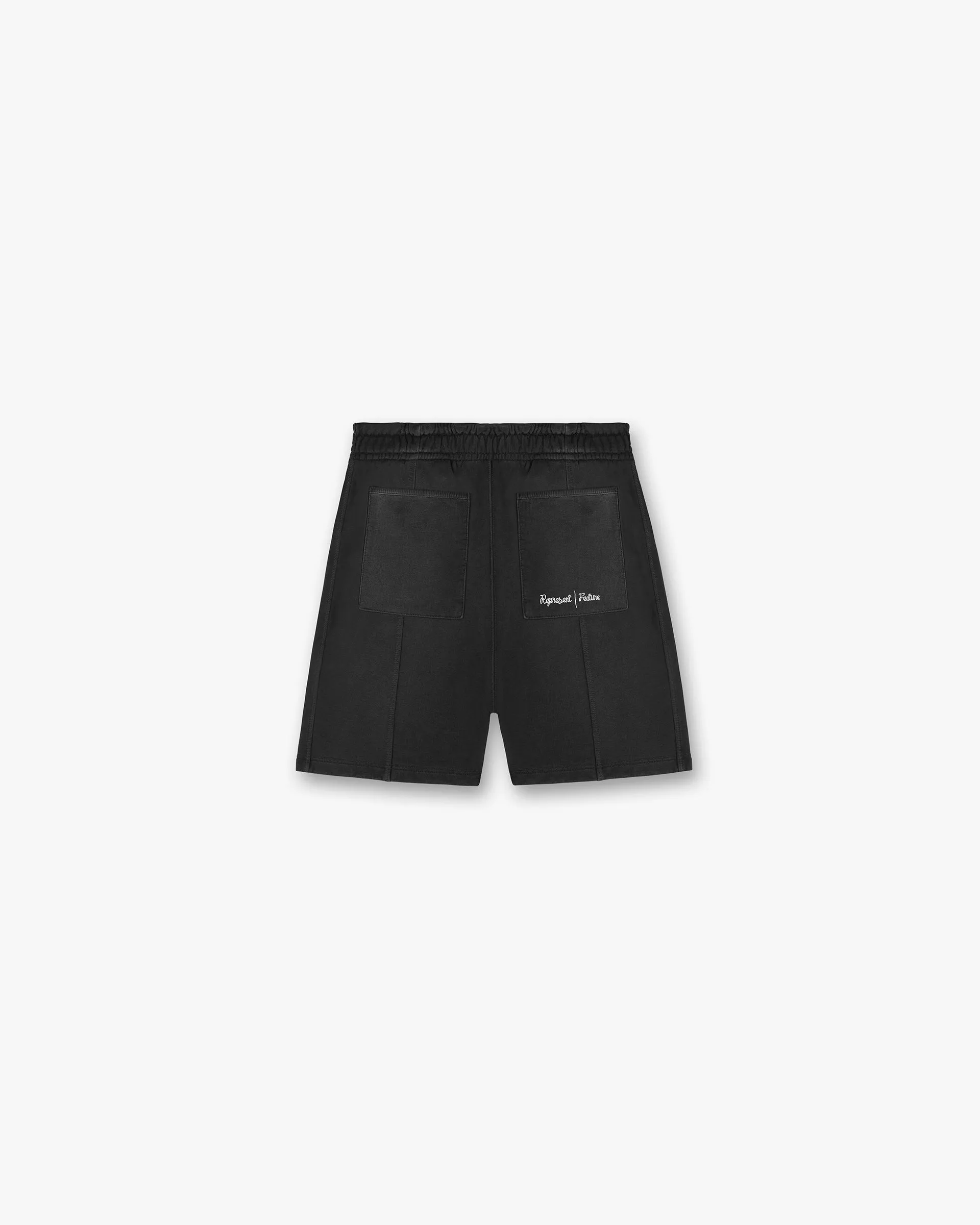 Represent X Feature Sweat Shorts - Stained Black Sleek Look