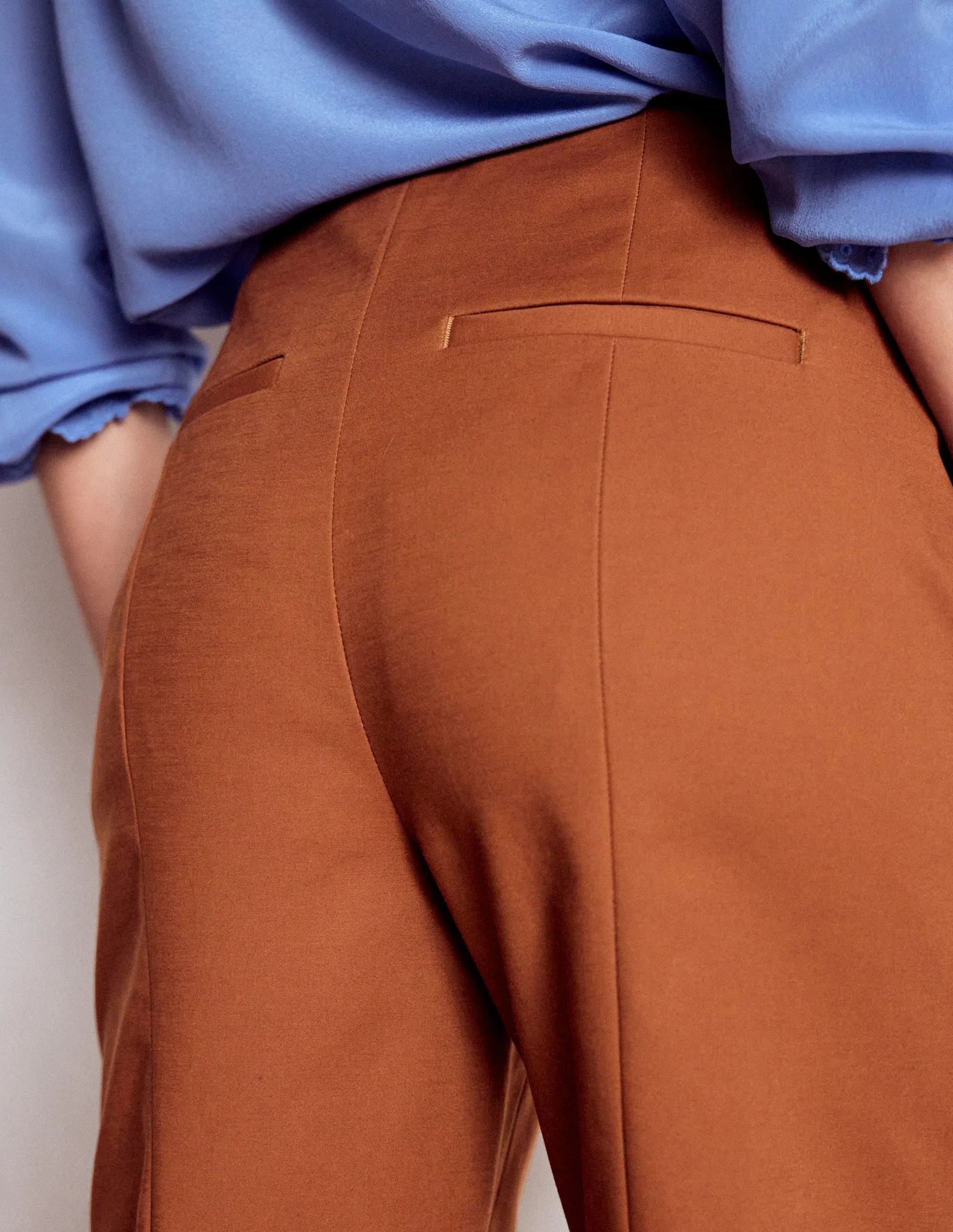 Smart 7/8 Trousers-Russet Easy Match