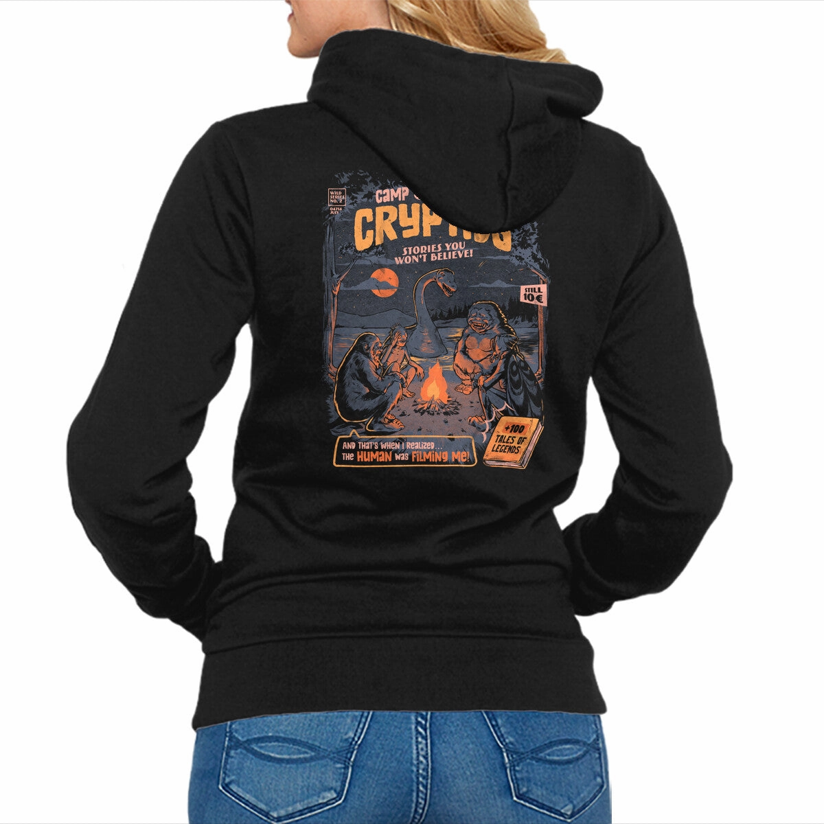 easy to pair Drawstring Hood Cryptids Camp