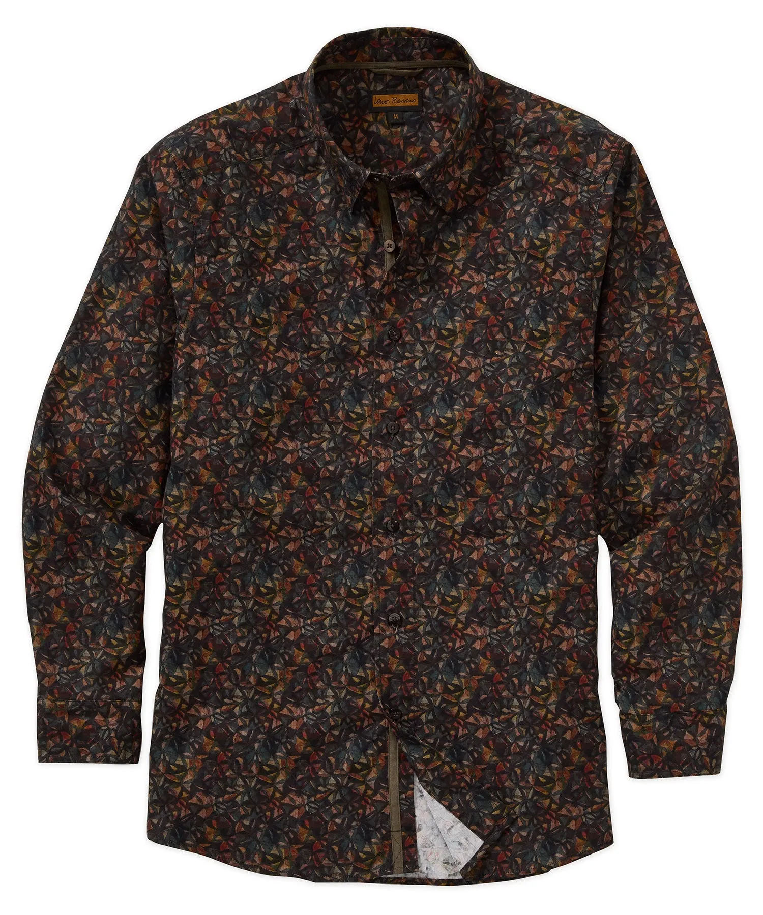 Minimalist Aesthetic Stained Glass Print Long-Sleeve Sport Shirt