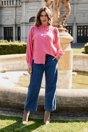 Elm Hayley Blouse Azalia Pink AbrasionResistant Edging