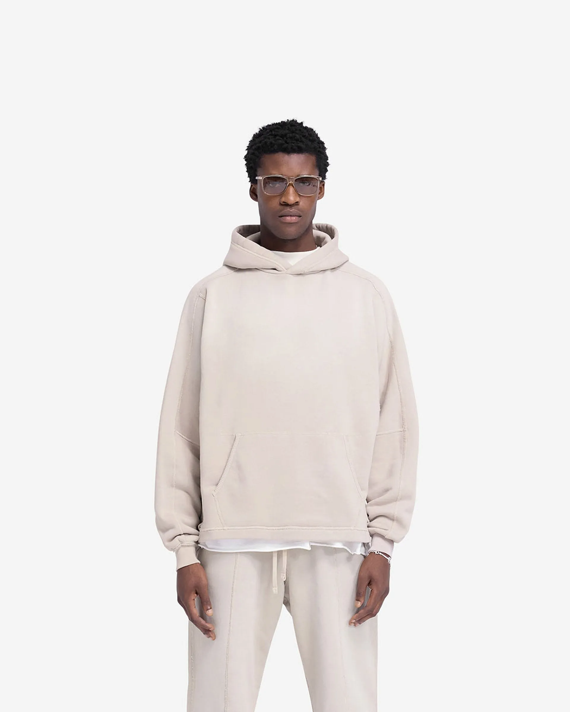 product bag functionality Stepped Hem Hoodie - Oat