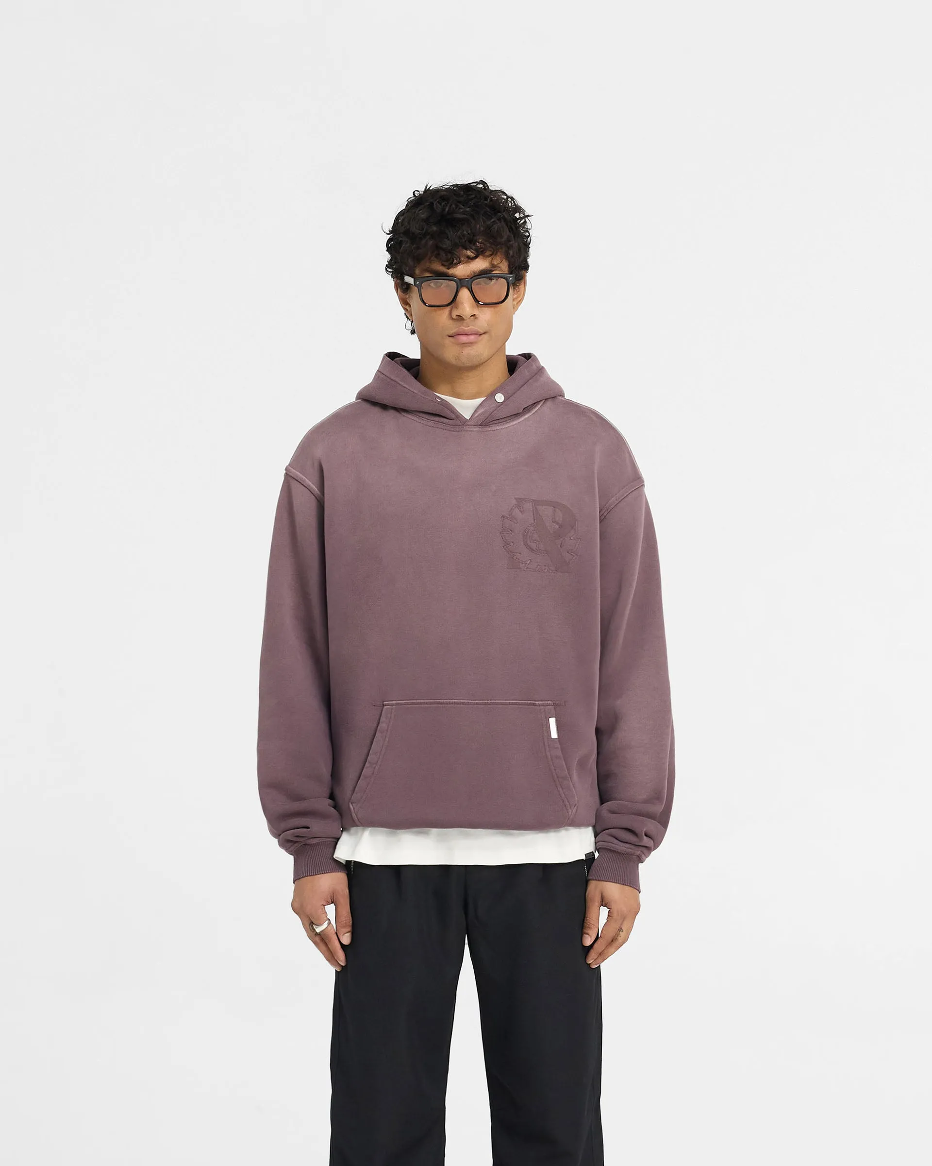 Represent X Belstaff Outline Phoenix Hoodie - Plum Party Ready Trendy Essentials