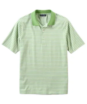 Ventilated Back Stretch Cotton Stripe Polo Shirt