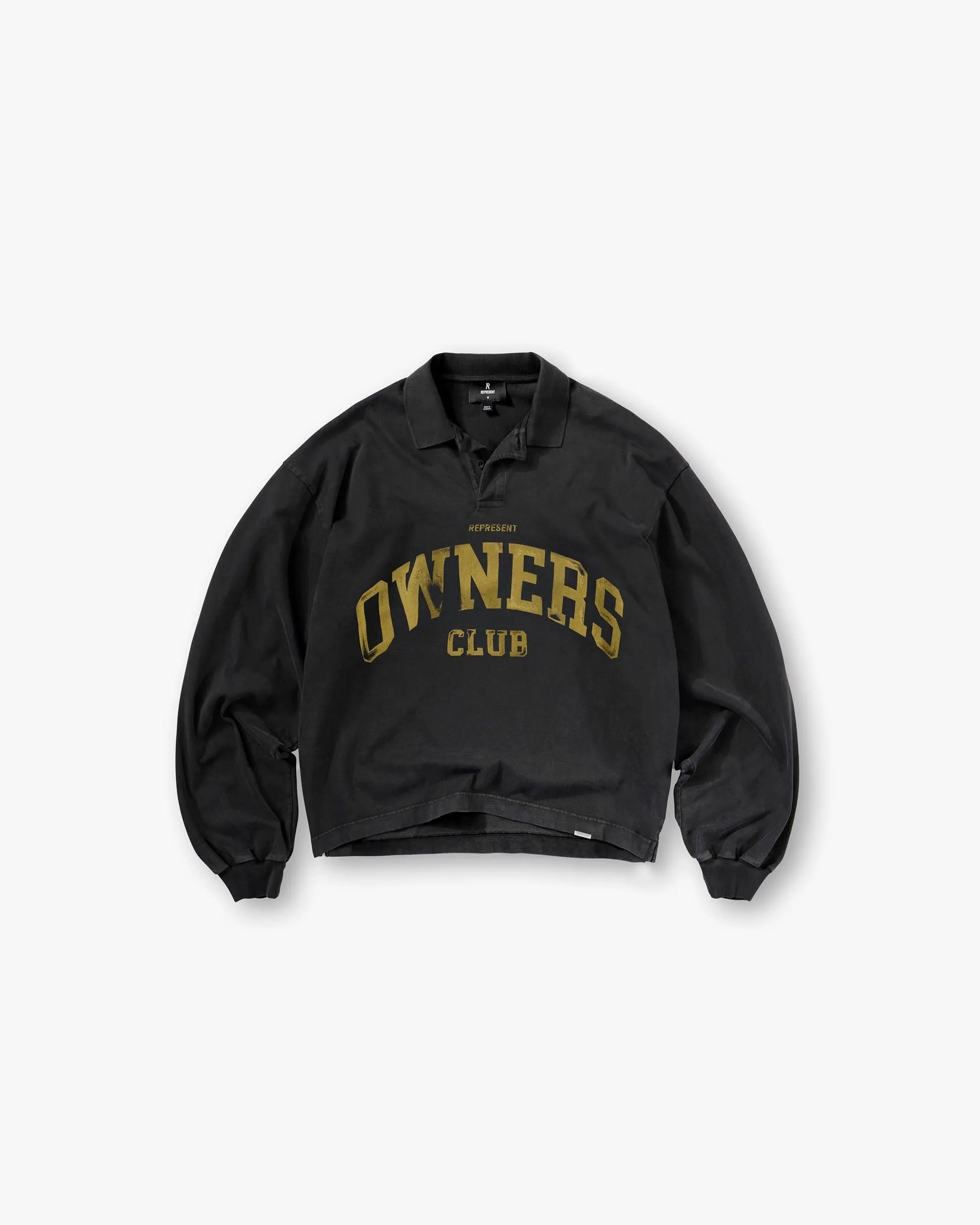 Represent Owners Club Rugby Polo - Faded Black Brand Reputation product low end affordability
