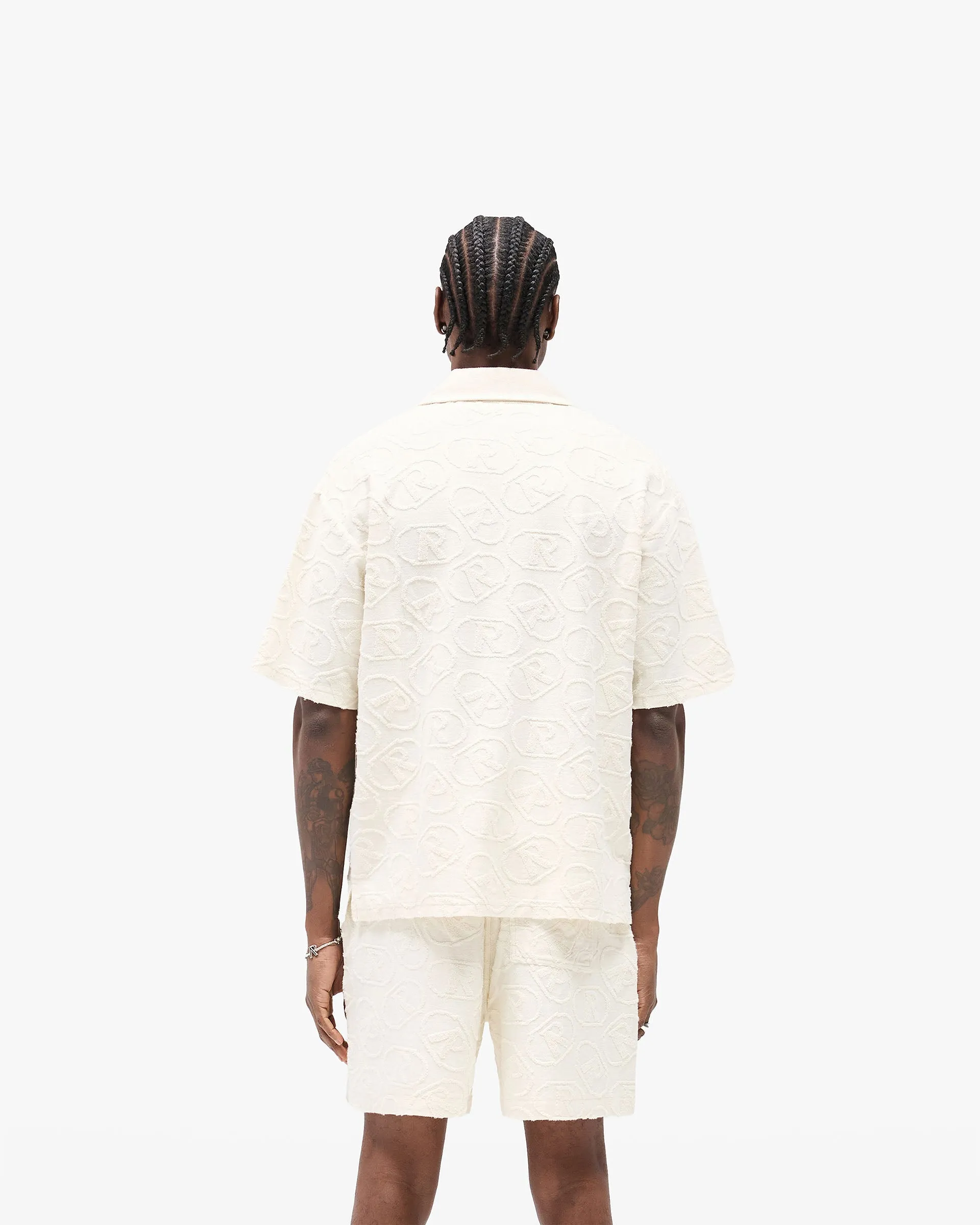 All Over Print Towel Shirt - Aged White Anti Static Fabric