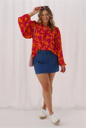 Sunday Boho Claire Top Print Anti Pilling Finish