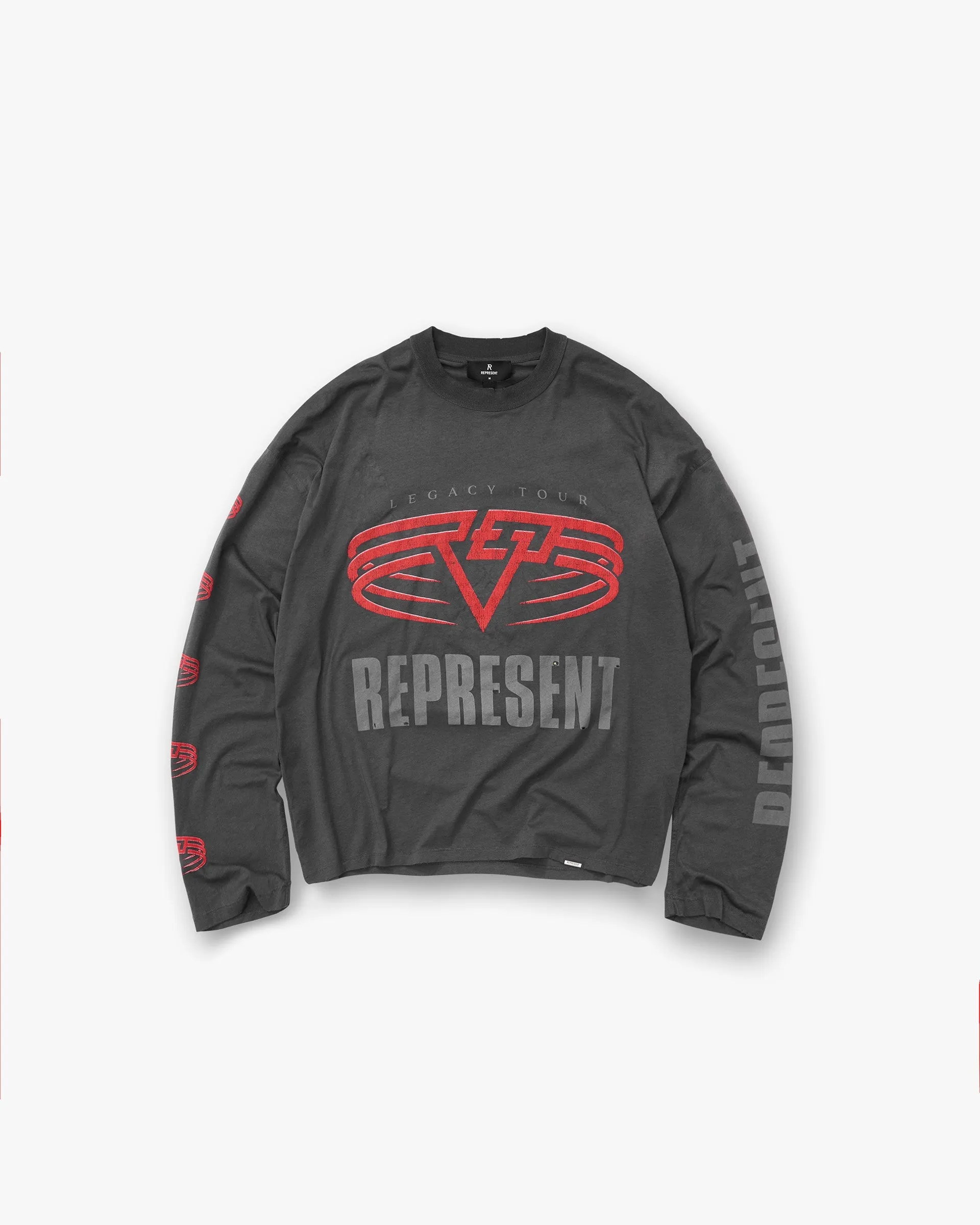 Reversible Living Legacy Tour Long Sleeve T-Shirt - Sun Fade Grey Colorfast Material Weekend Smart