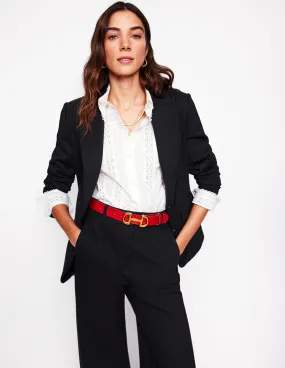 Marylebone Ponte Blazer-Black Modular Design Breathable Technology