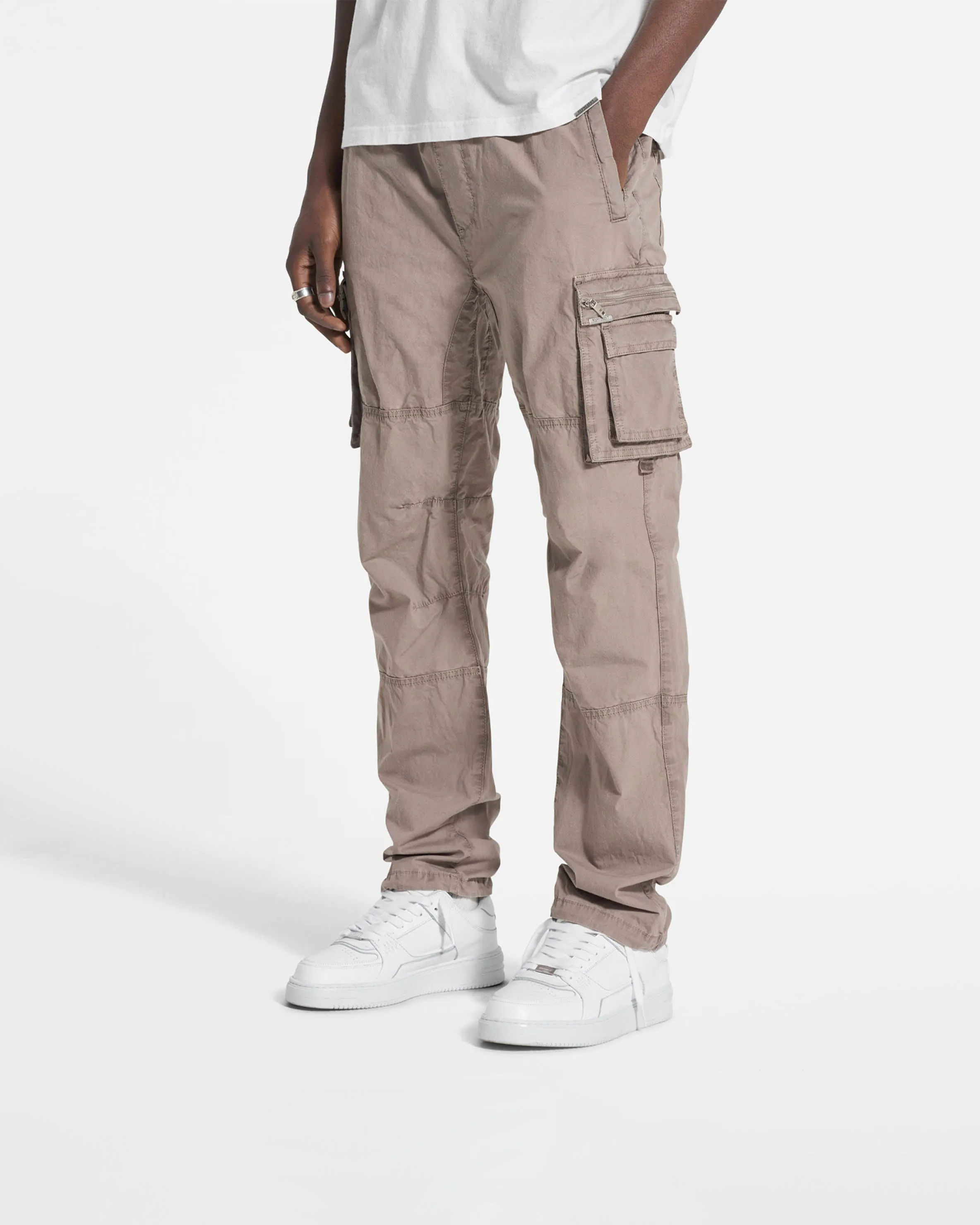 Minimal Vibe Simple Cut Cargo Pant - Stone