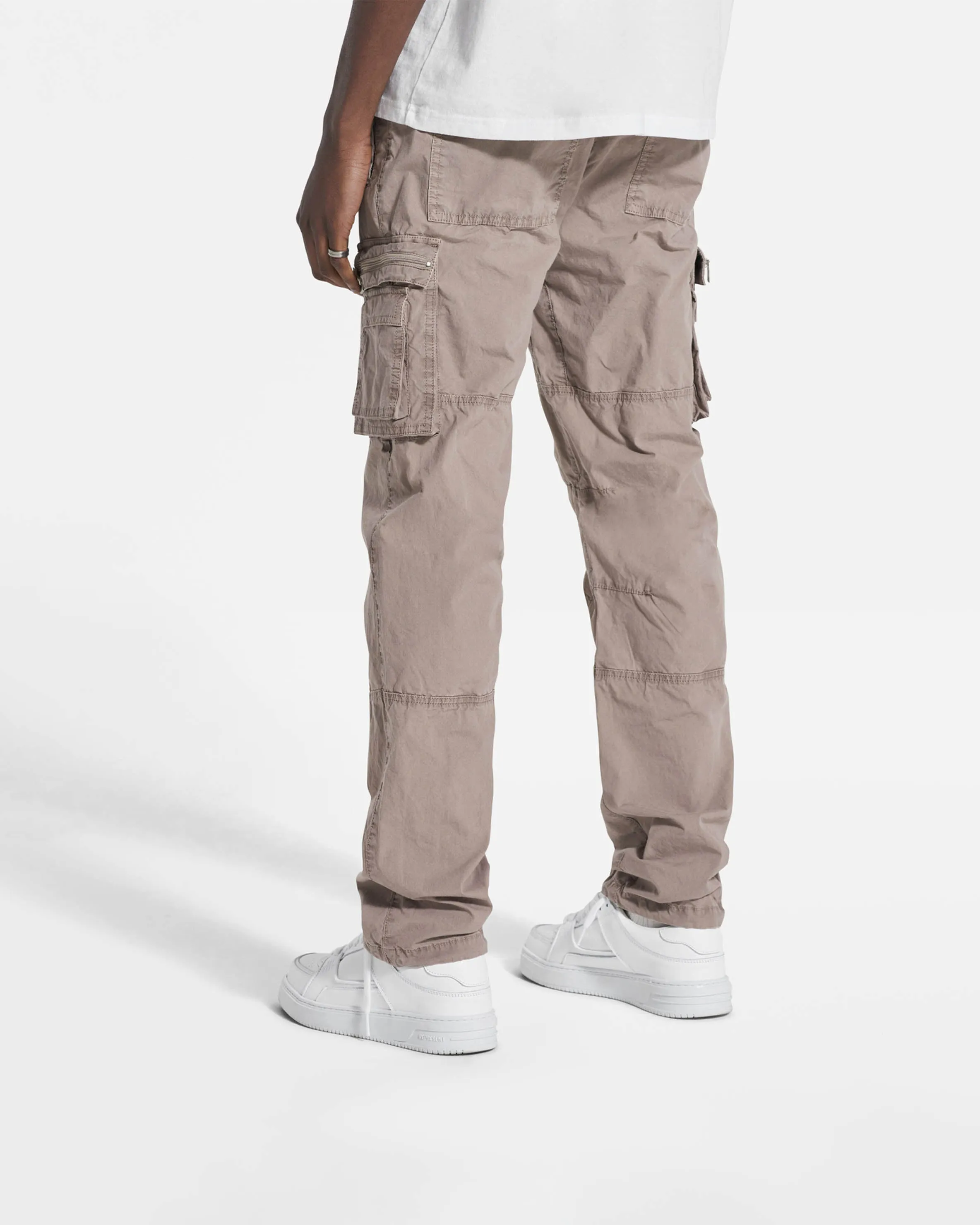 Easy Movement Side zipper Cargo Pant - Stone