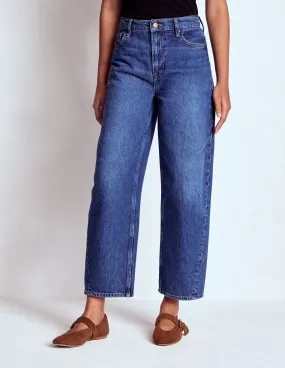 Barrel Leg Jeans-Mid Vintage Elegant Formal