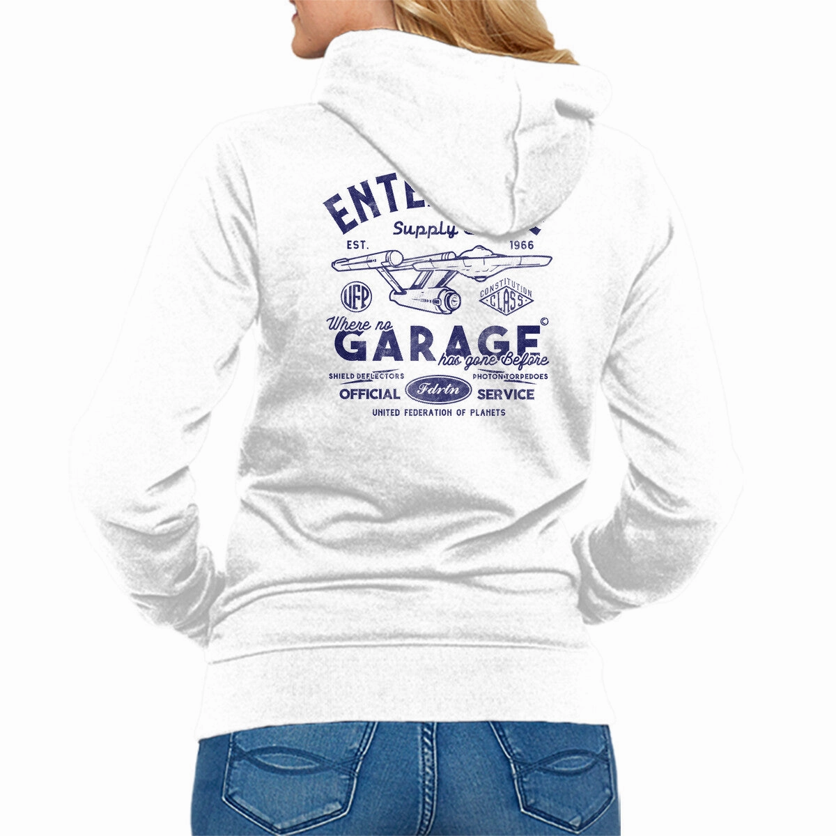 Enterprise Garage Shrink resistant nautical print