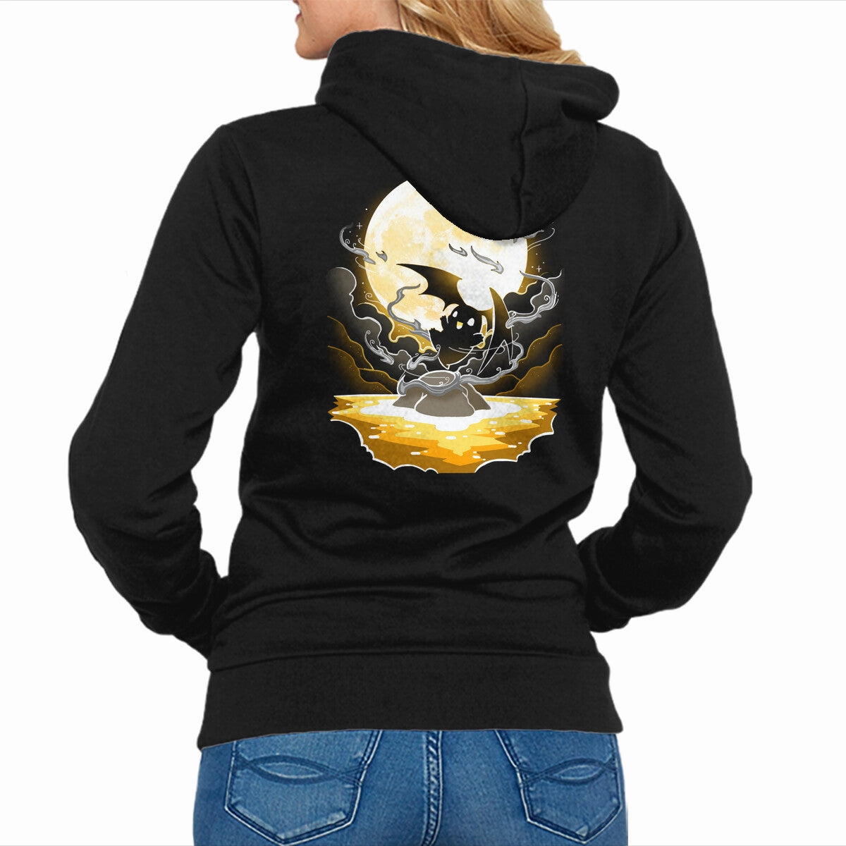 Drawstring Hood Muscular Fit Digi Air moon