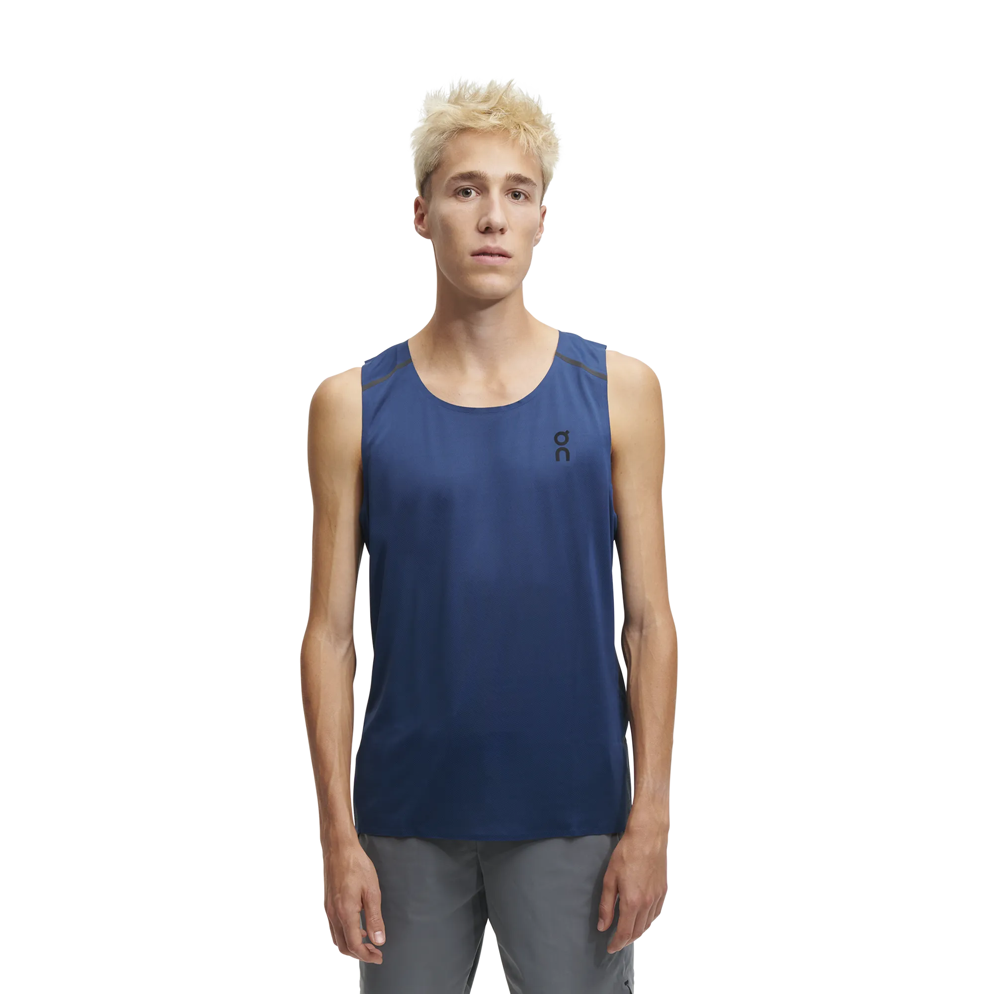 teenagers' Ribbed Collar Design Tank Top-T