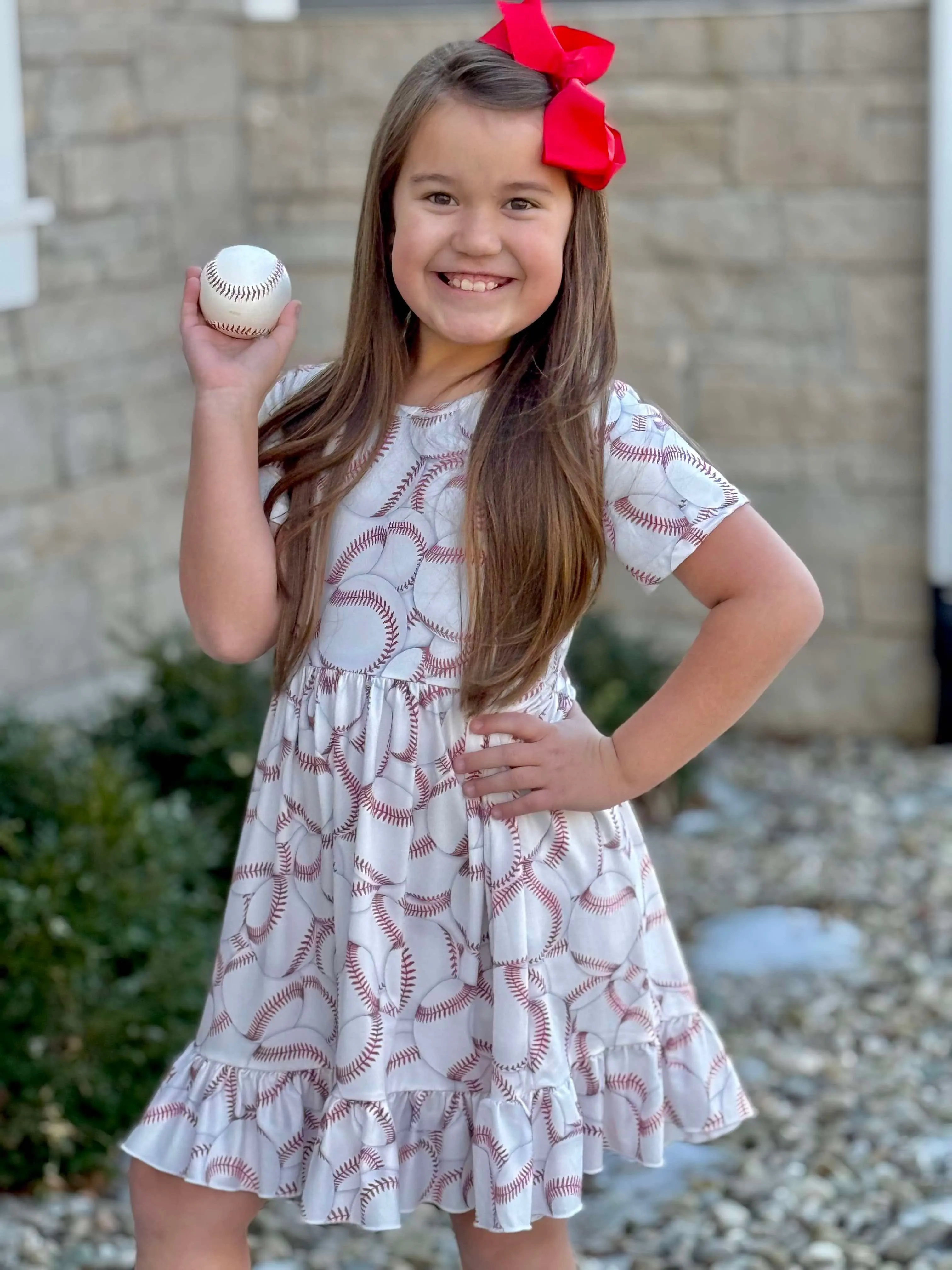 Flattering Look Swing Batter Ruffle Twirl Dress