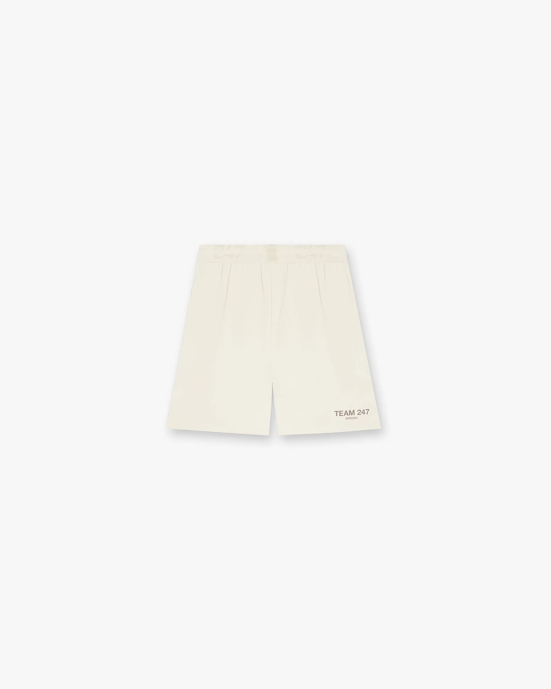 Team 247 Fused Shorts - Cream Freestyle Fit QuickDryTechnology