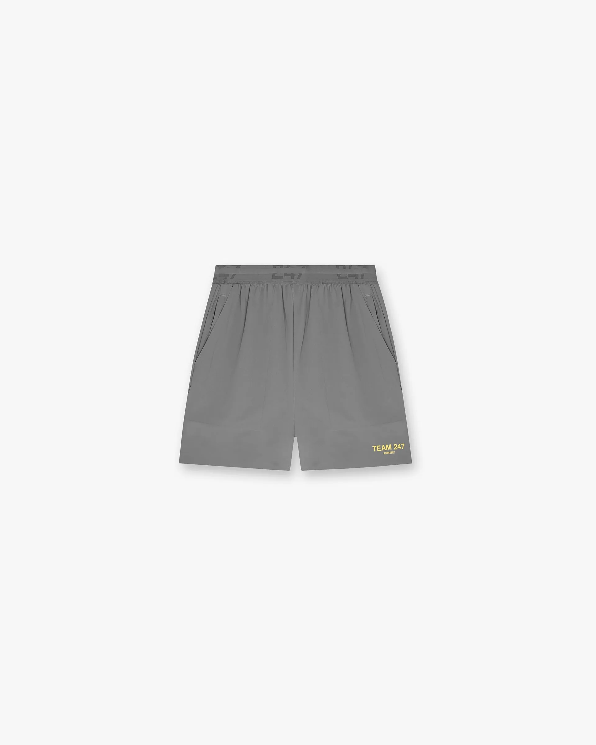 Team 247 Fused Shorts - Pewter Lemon button fly sequined details